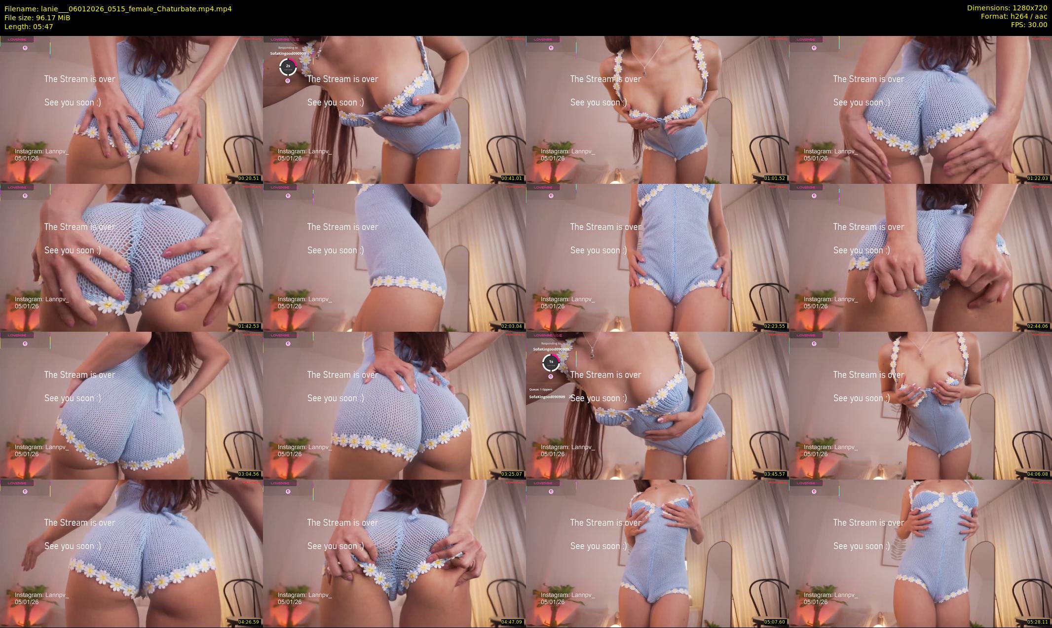 lanie__ — 6 minute Chaturbate female cam show recording, 720p, Jan 6, 2026