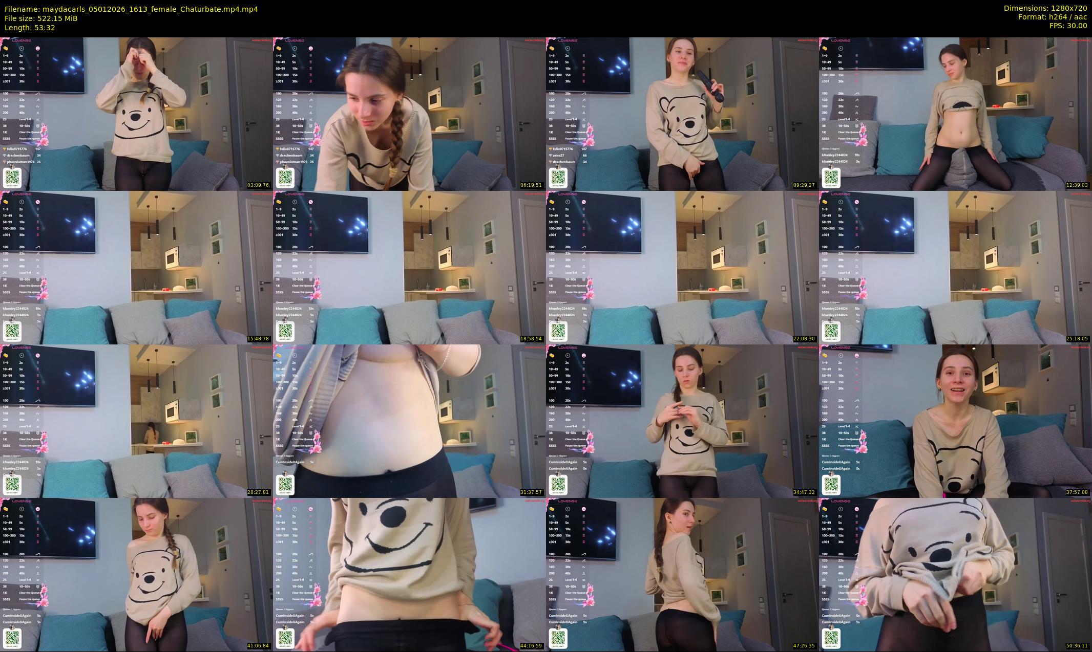 maydacarls — 54 minute Chaturbate female cam show recording, 720p, Jan 5, 2026