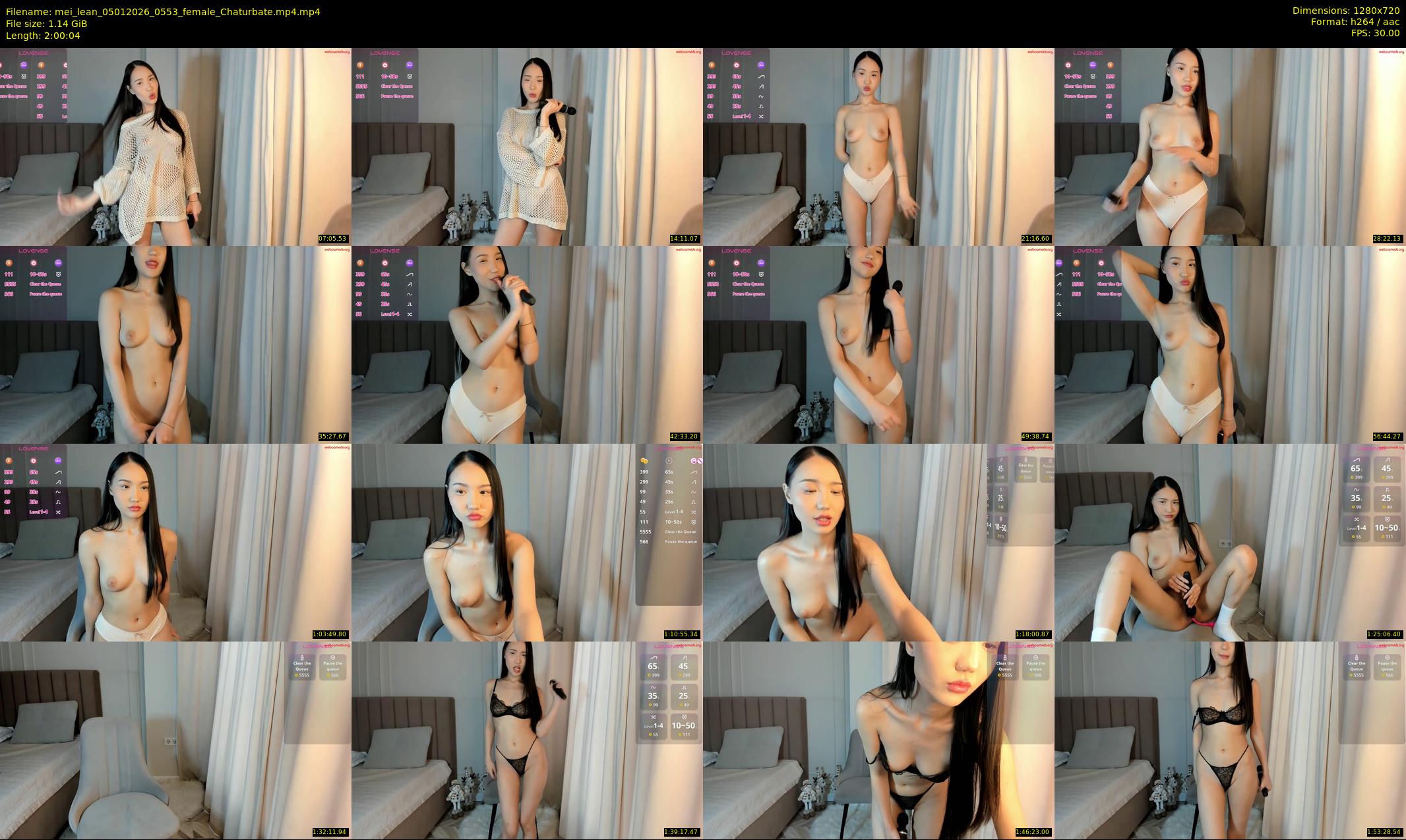 mei_lean — 121 minute Chaturbate female cam show recording, 720p, Jan 5, 2026