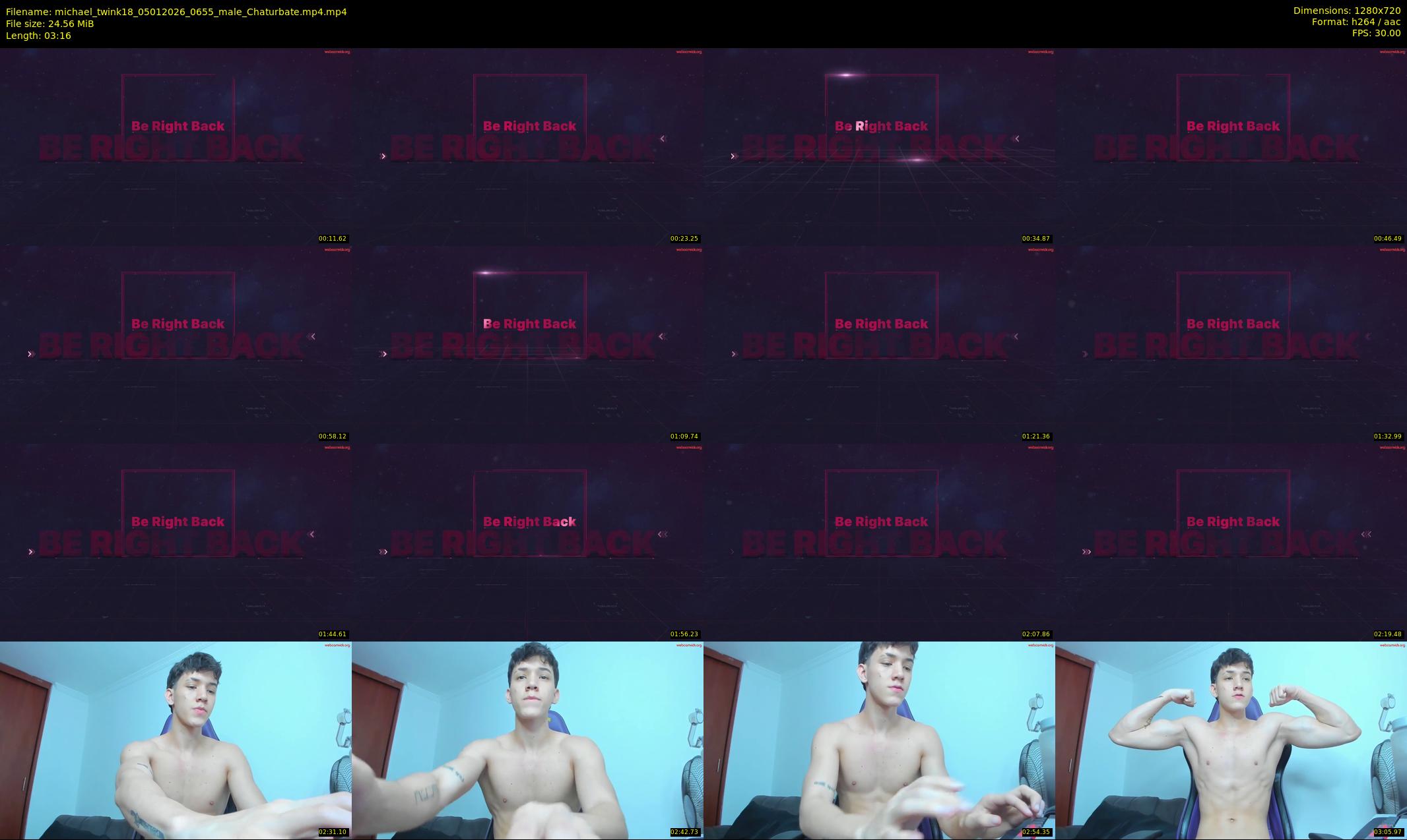 michael_twink18 — 4 minute Chaturbate male cam show recording, 720p, Jan 5, 2026