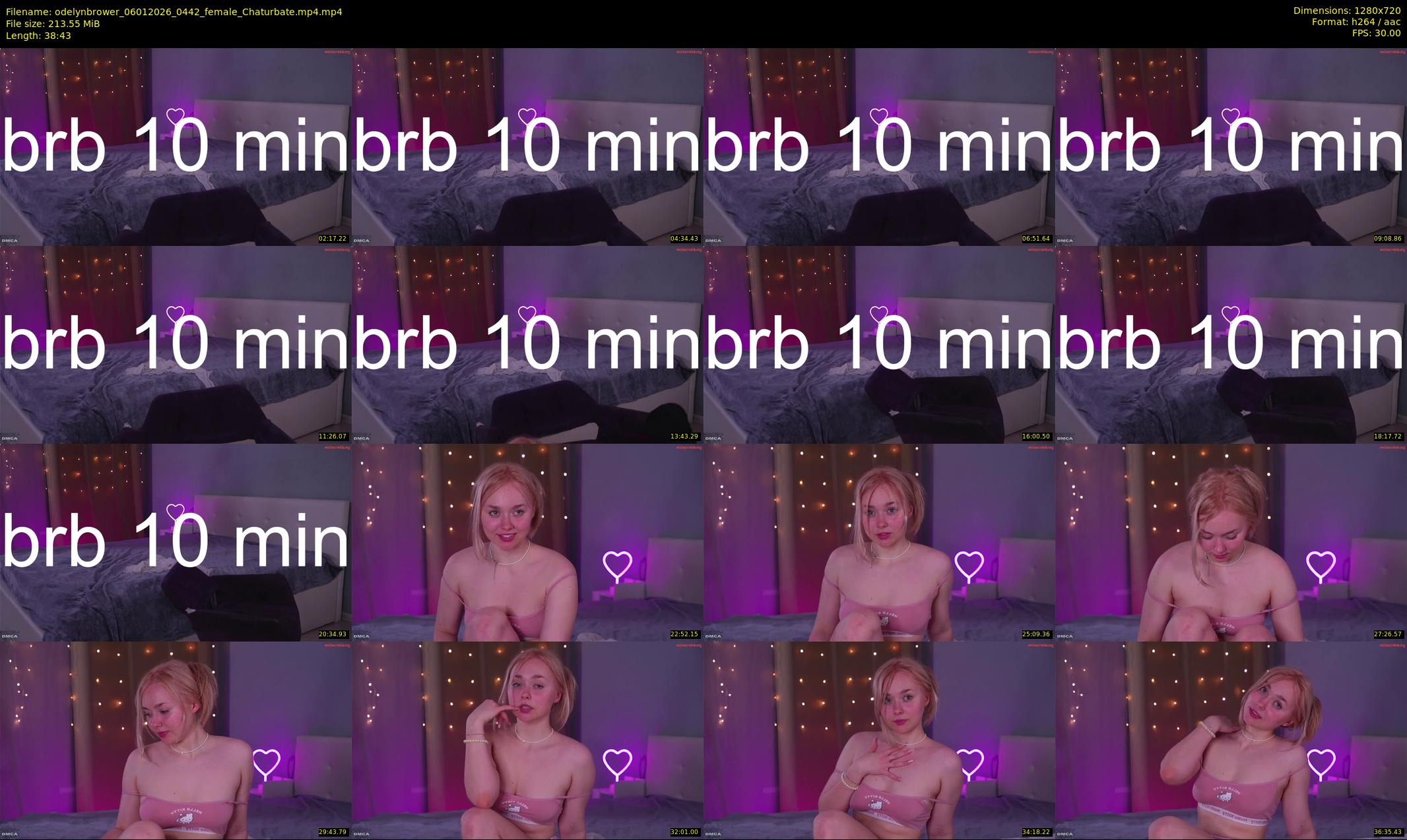 odelynbrower — 39 minute Chaturbate female cam show recording, 720p, Jan 6, 2026