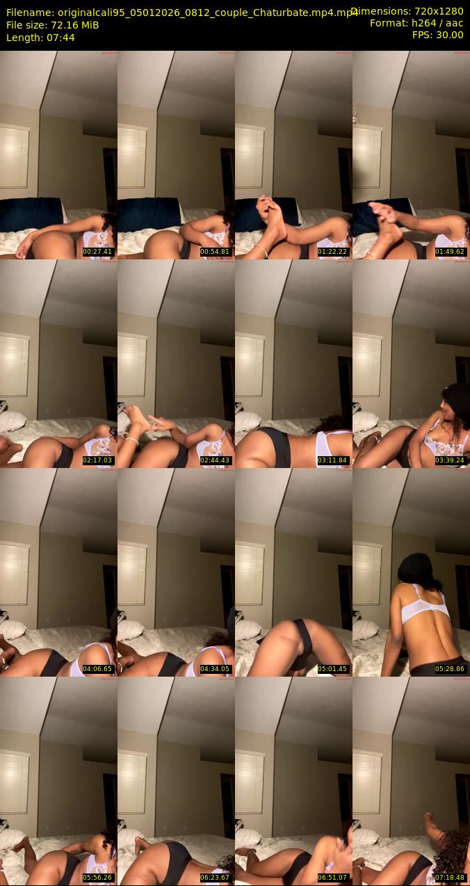 originalcali95 — 8 minute Chaturbate couple cam show recording, 1080p, Jan 5, 2026
