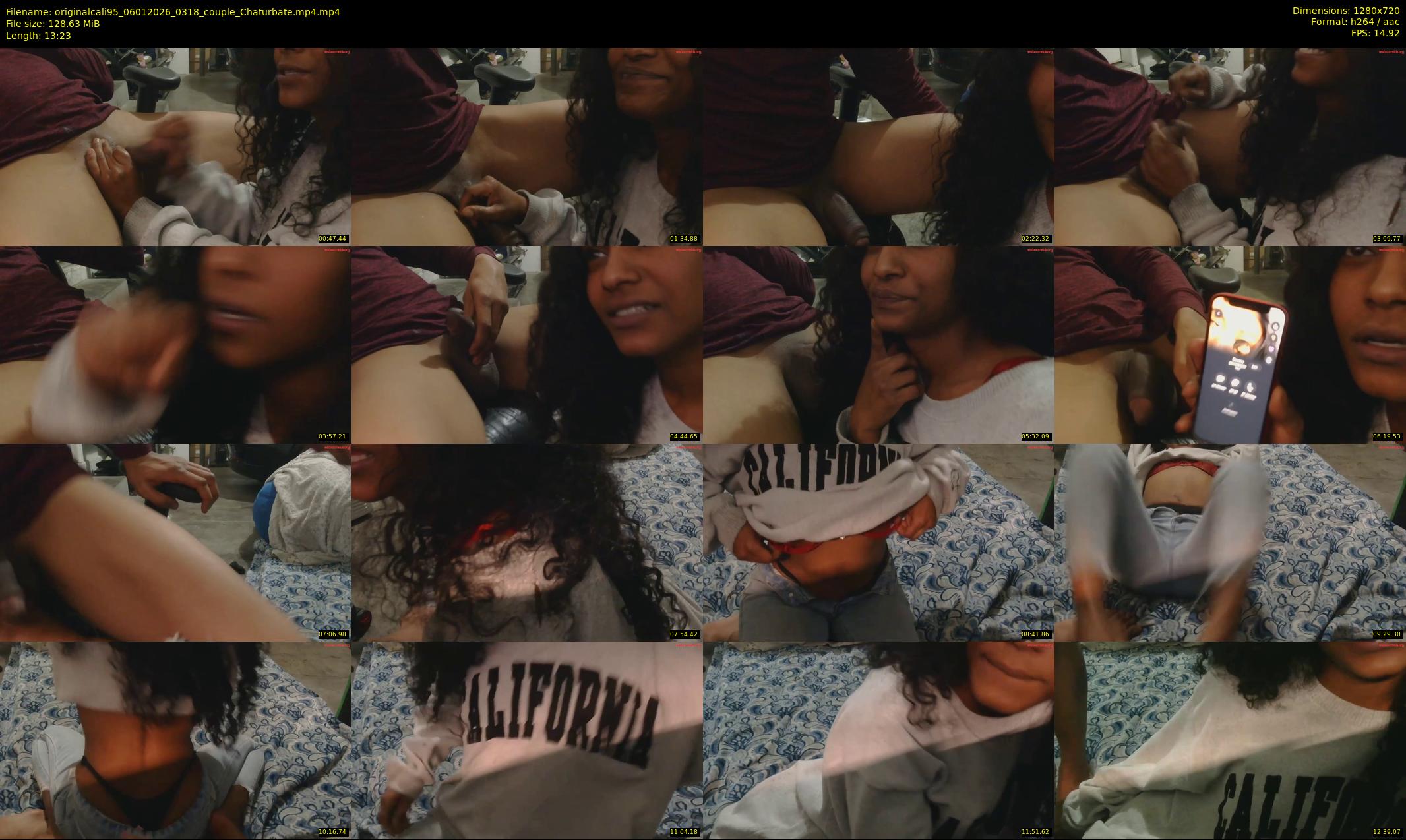 originalcali95 — 14 minute Chaturbate couple cam show recording, 720p, Jan 6, 2026