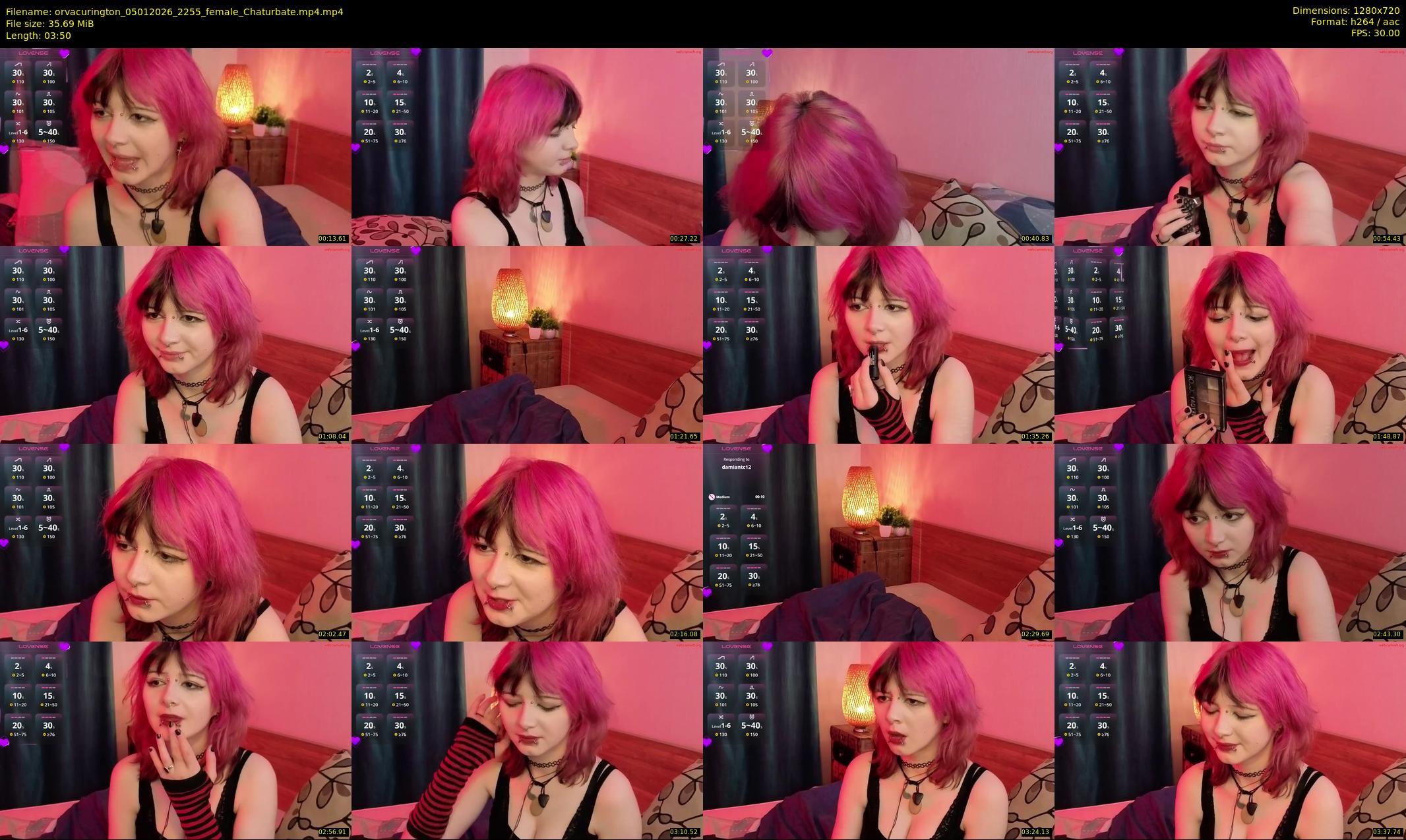 orvacurington — 4 minute Chaturbate female cam show recording, 720p, Jan 5, 2026