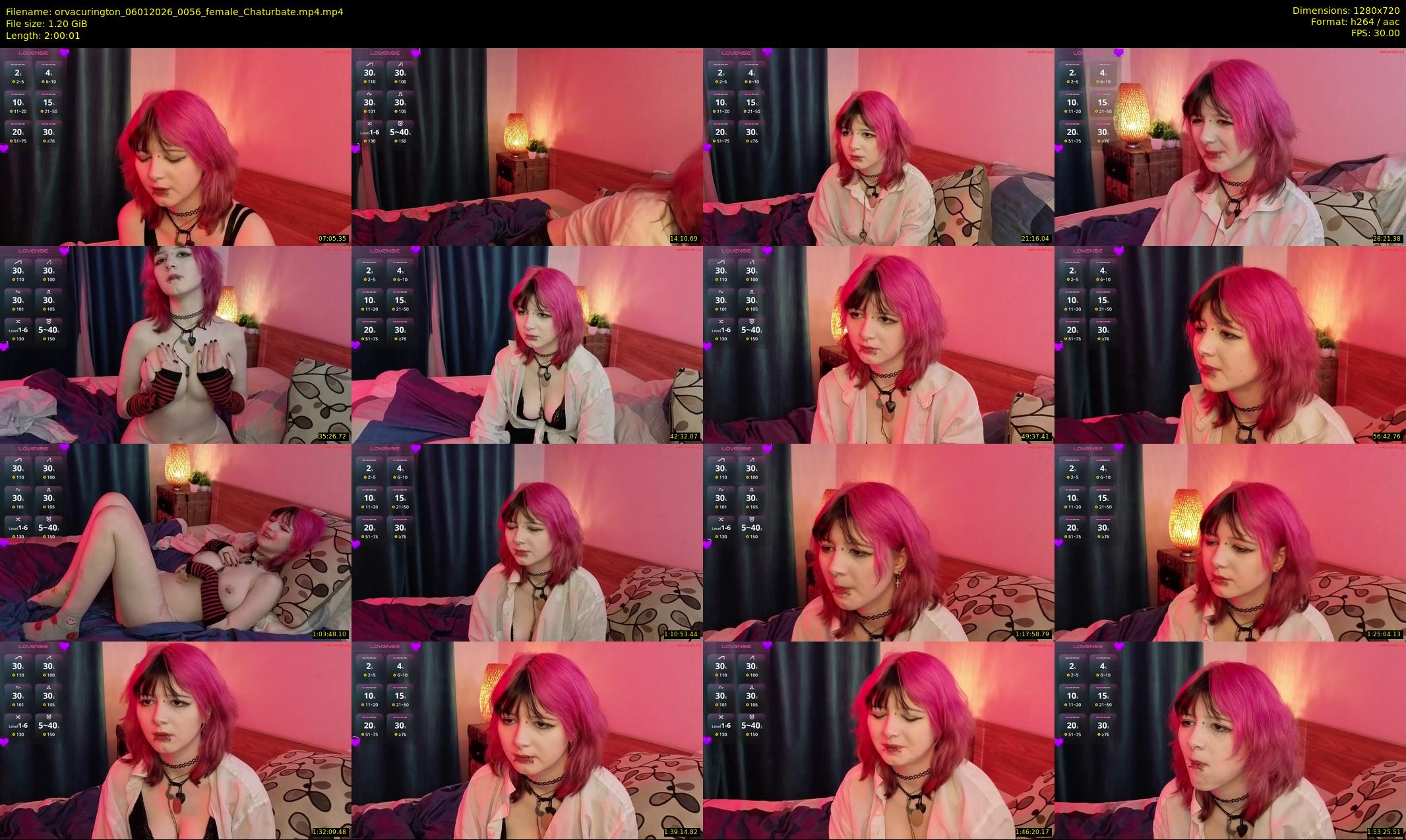 orvacurington — 121 minute Chaturbate female cam show recording, 720p, Jan 6, 2026