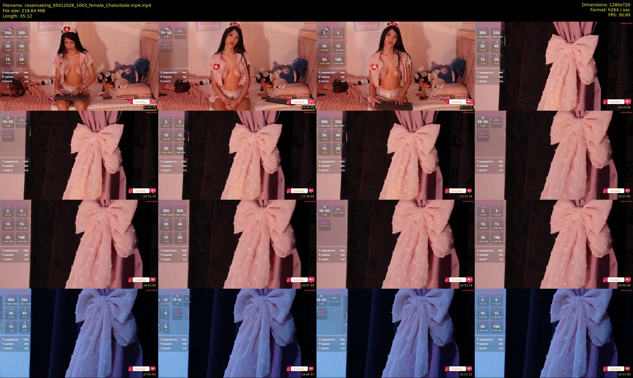 rosannaking — 36 minute Chaturbate female cam show recording, 720p, Jan 5, 2026