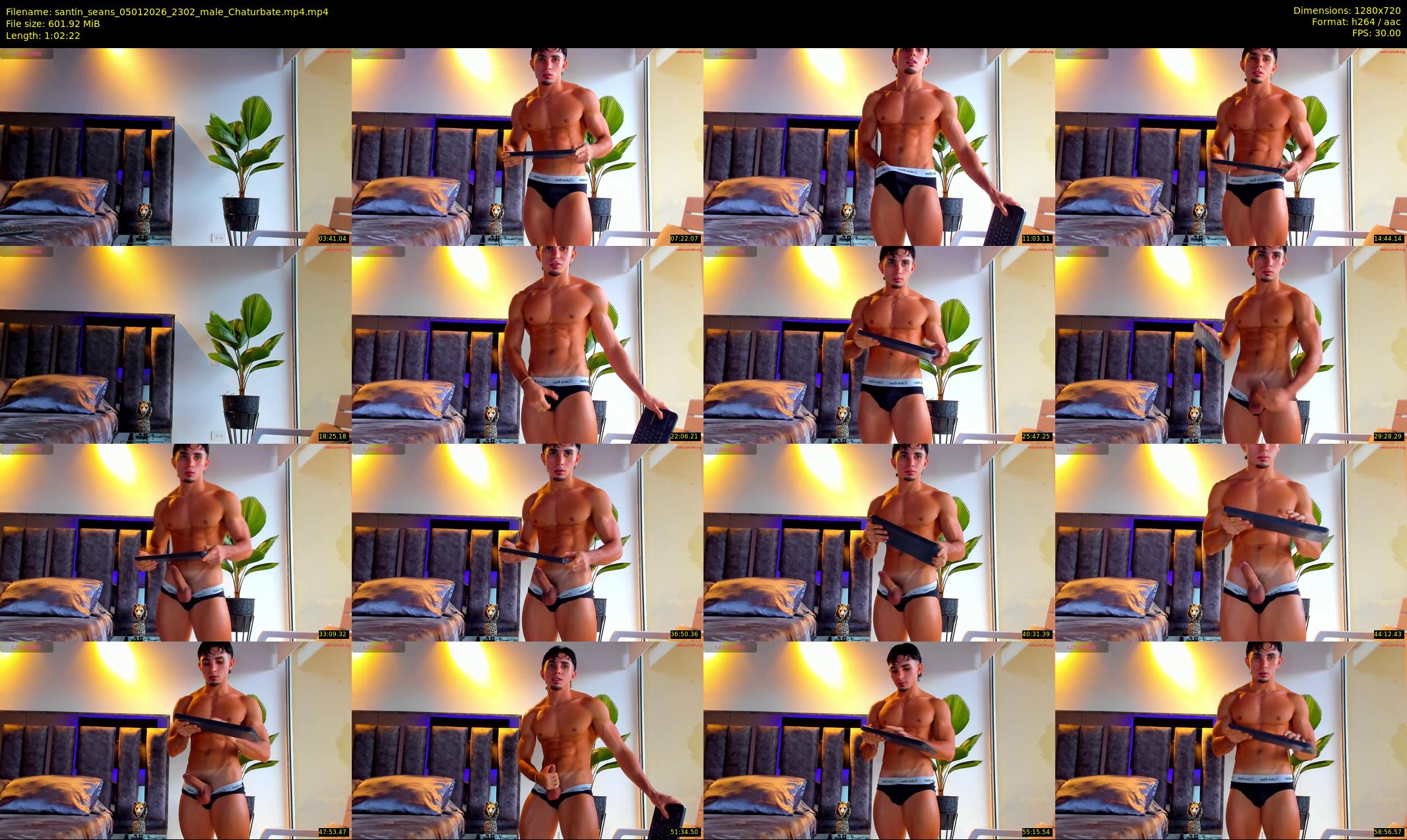 santin_seans — 63 minute Chaturbate male cam show recording, 720p, Jan 5, 2026