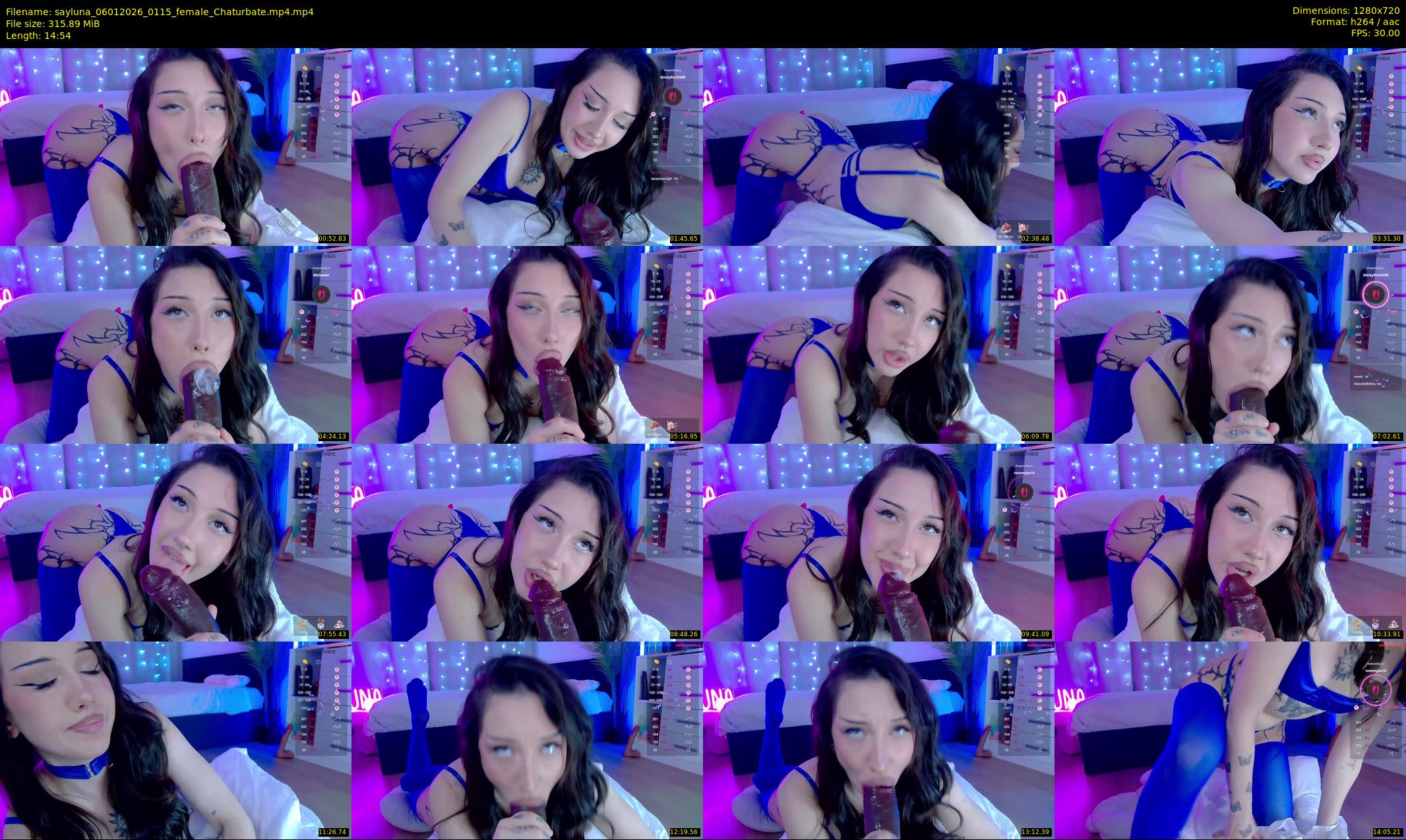 sayluna — 15 minute Chaturbate female cam show recording, 720p, Jan 6, 2026