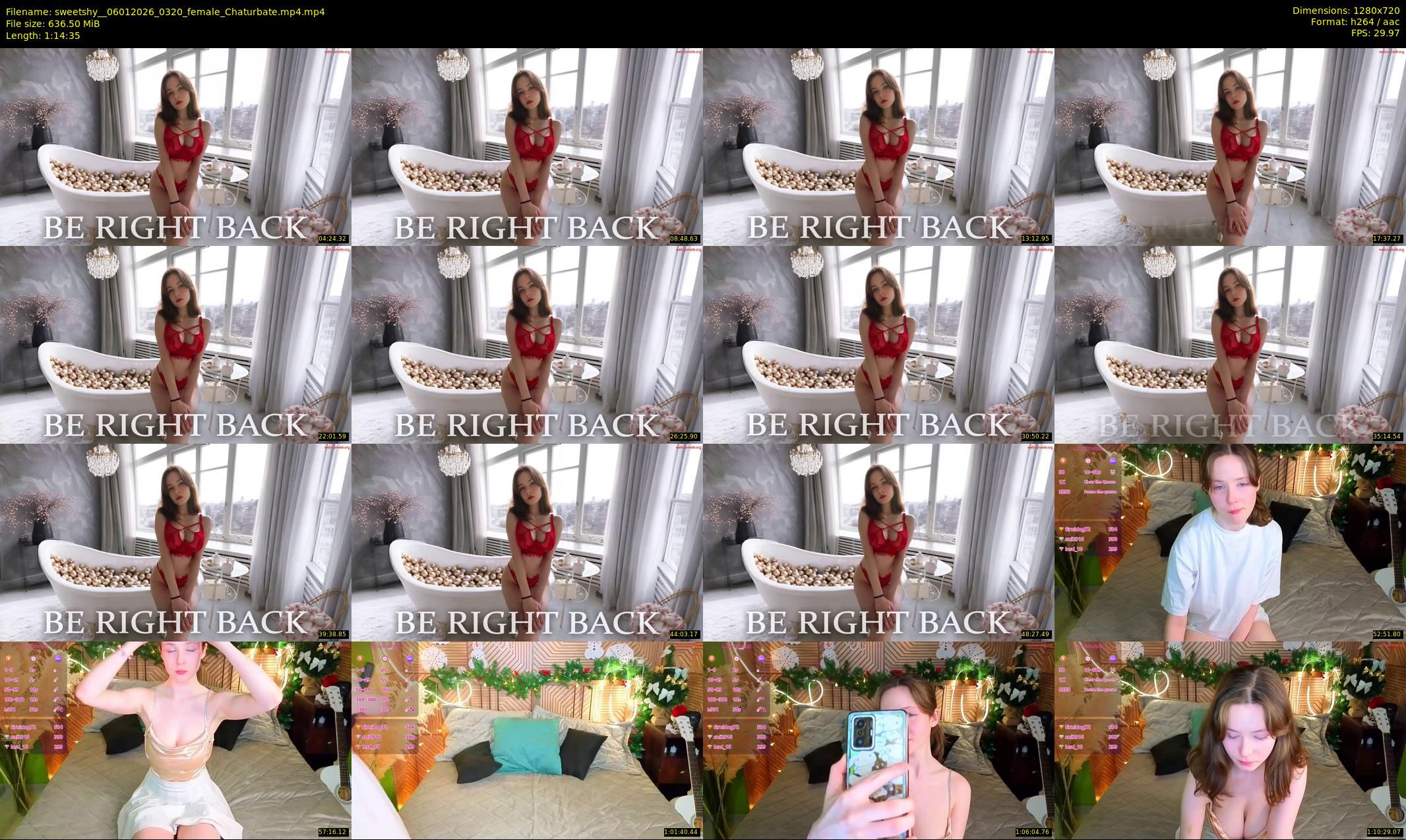 sweetshy_ — 75 minute Chaturbate female cam show recording, 720p, Jan 6, 2026