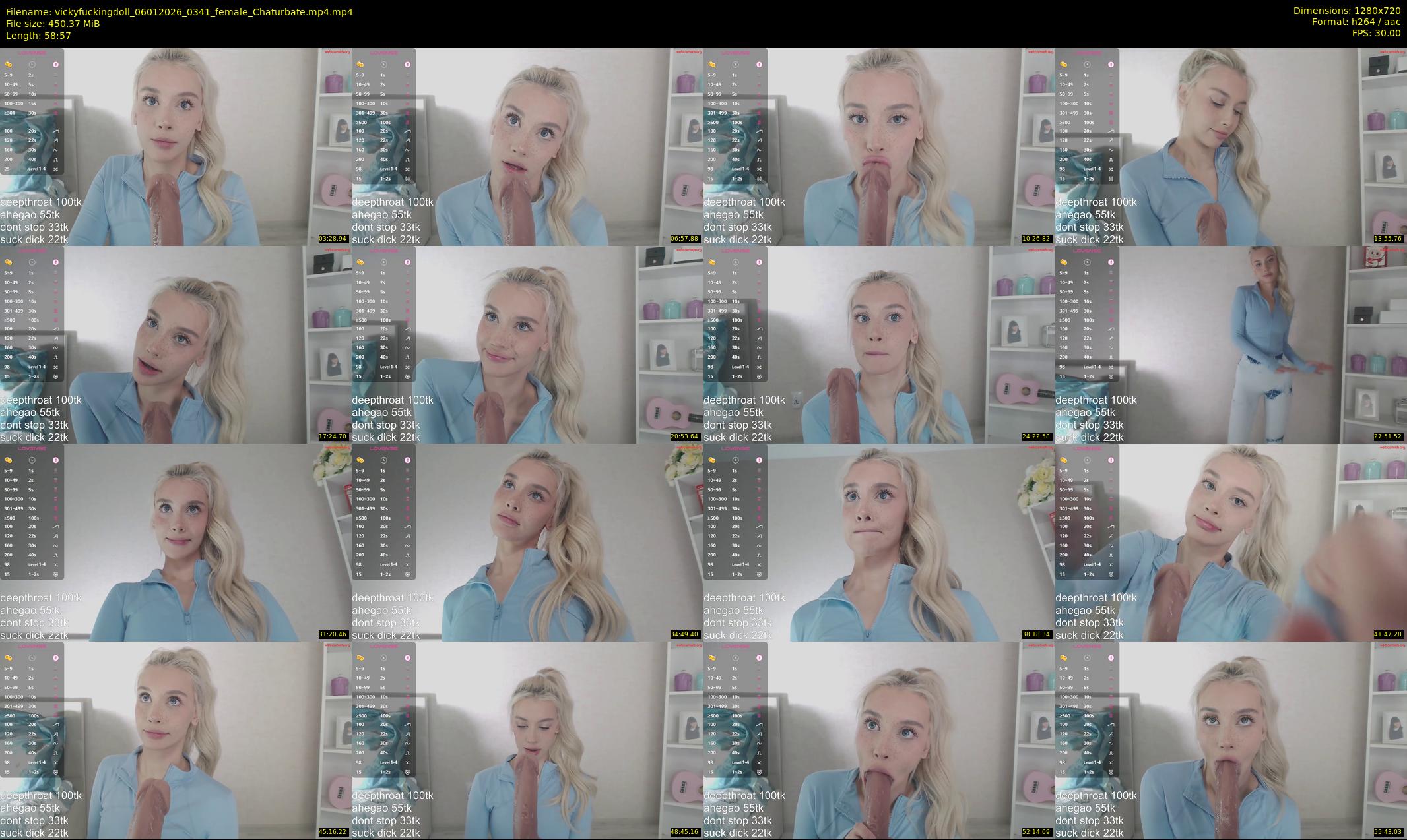 vickyfuckingdoll — 59 minute Chaturbate female cam show recording, 720p, Jan 6, 2026