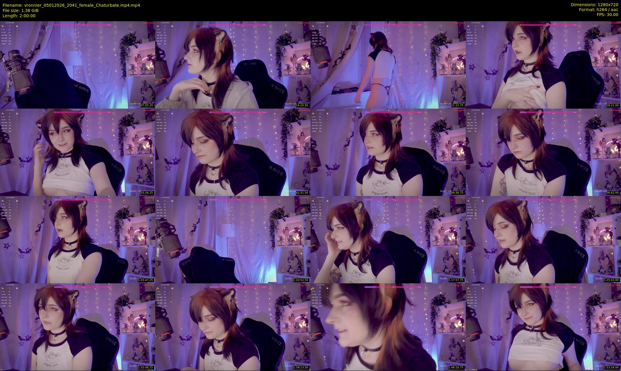 vronnier — 120 minute Chaturbate female cam show recording, 720p, Jan 5, 2026