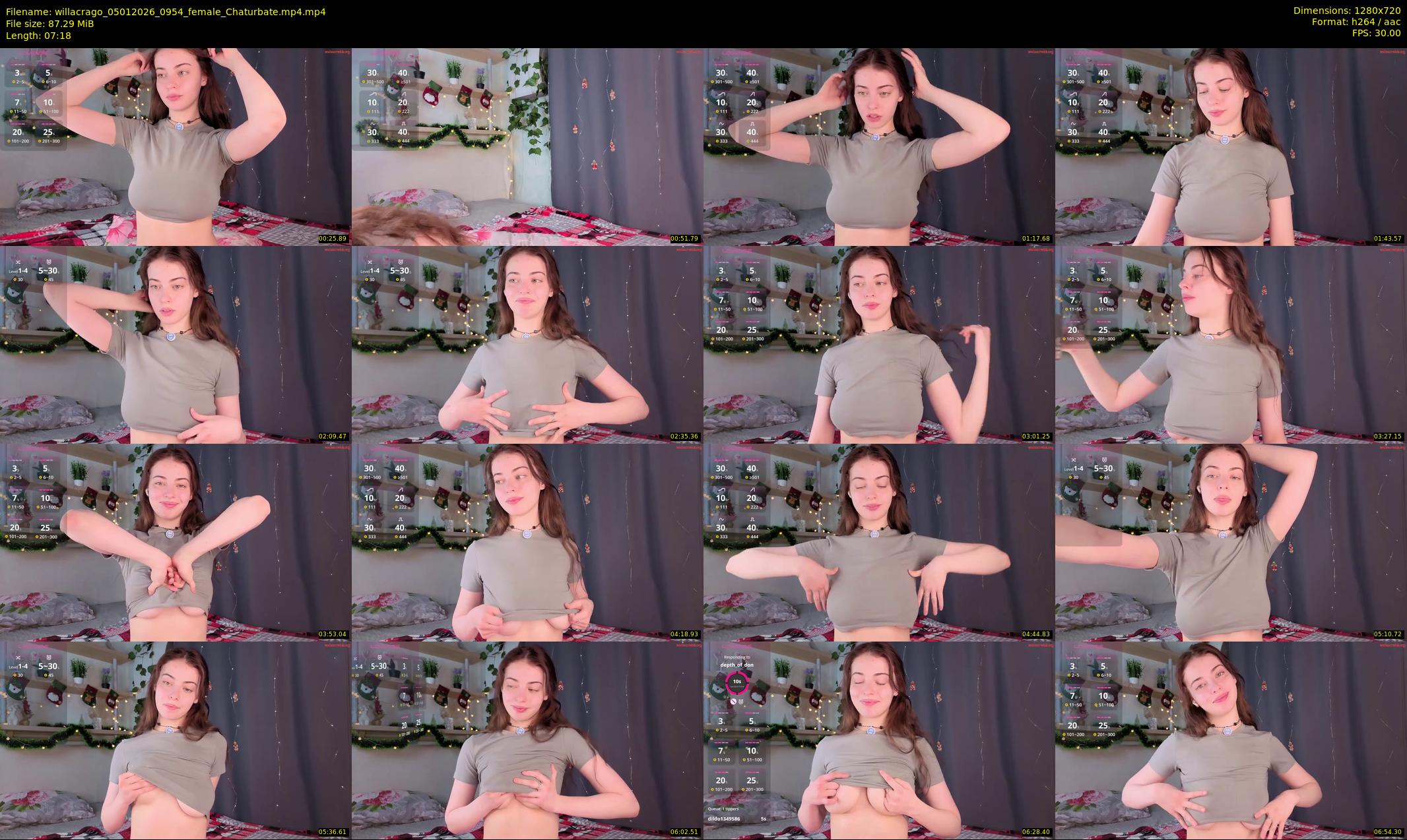 willacrago — 8 minute Chaturbate female cam show recording, 720p, Jan 5, 2026