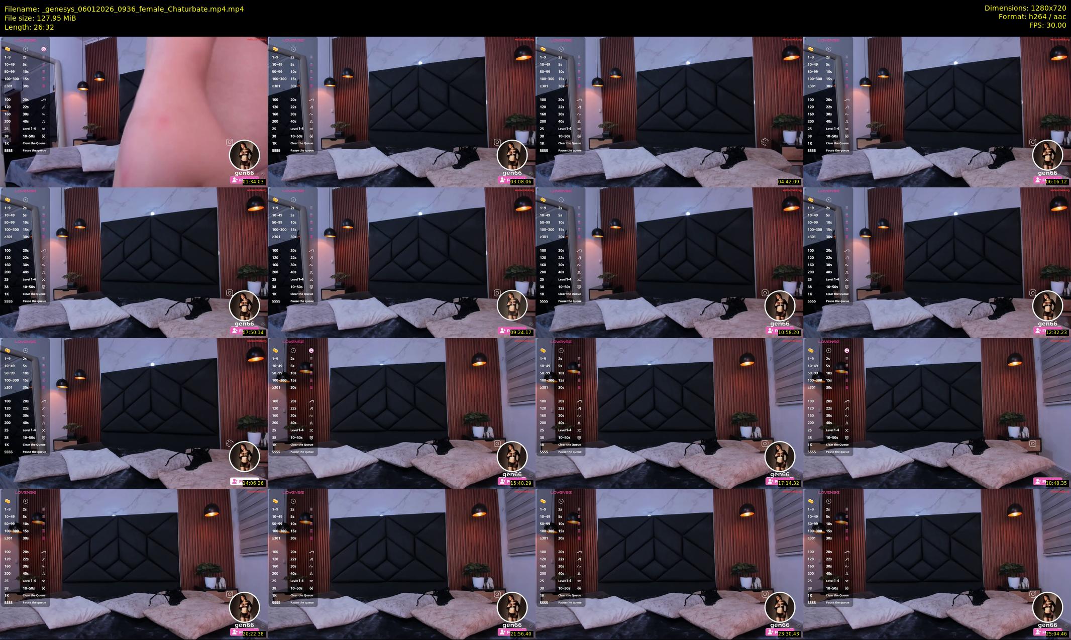 _genesys — 27 minute Chaturbate female cam show recording, 720p, Jan 6, 2026