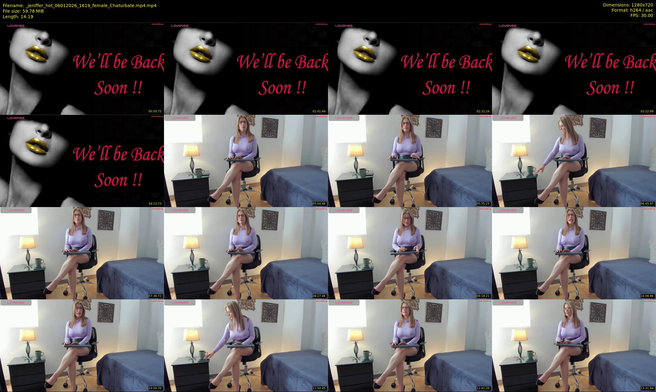 _jeniffer_hot — 15 minute Chaturbate female cam show recording, 720p, Jan 6, 2026