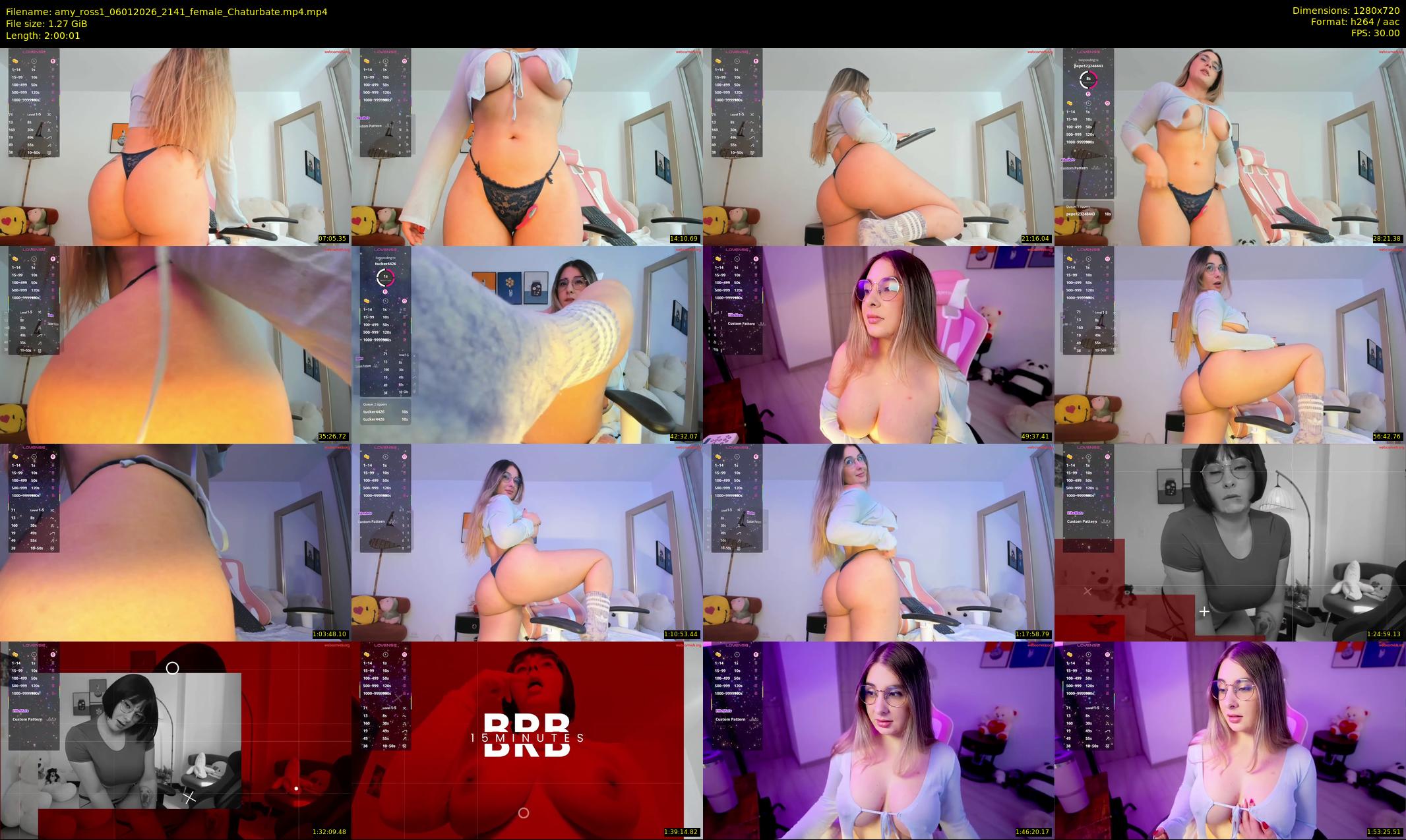 amy_ross1 — 121 minute Chaturbate female cam show recording, 720p, Jan 6, 2026