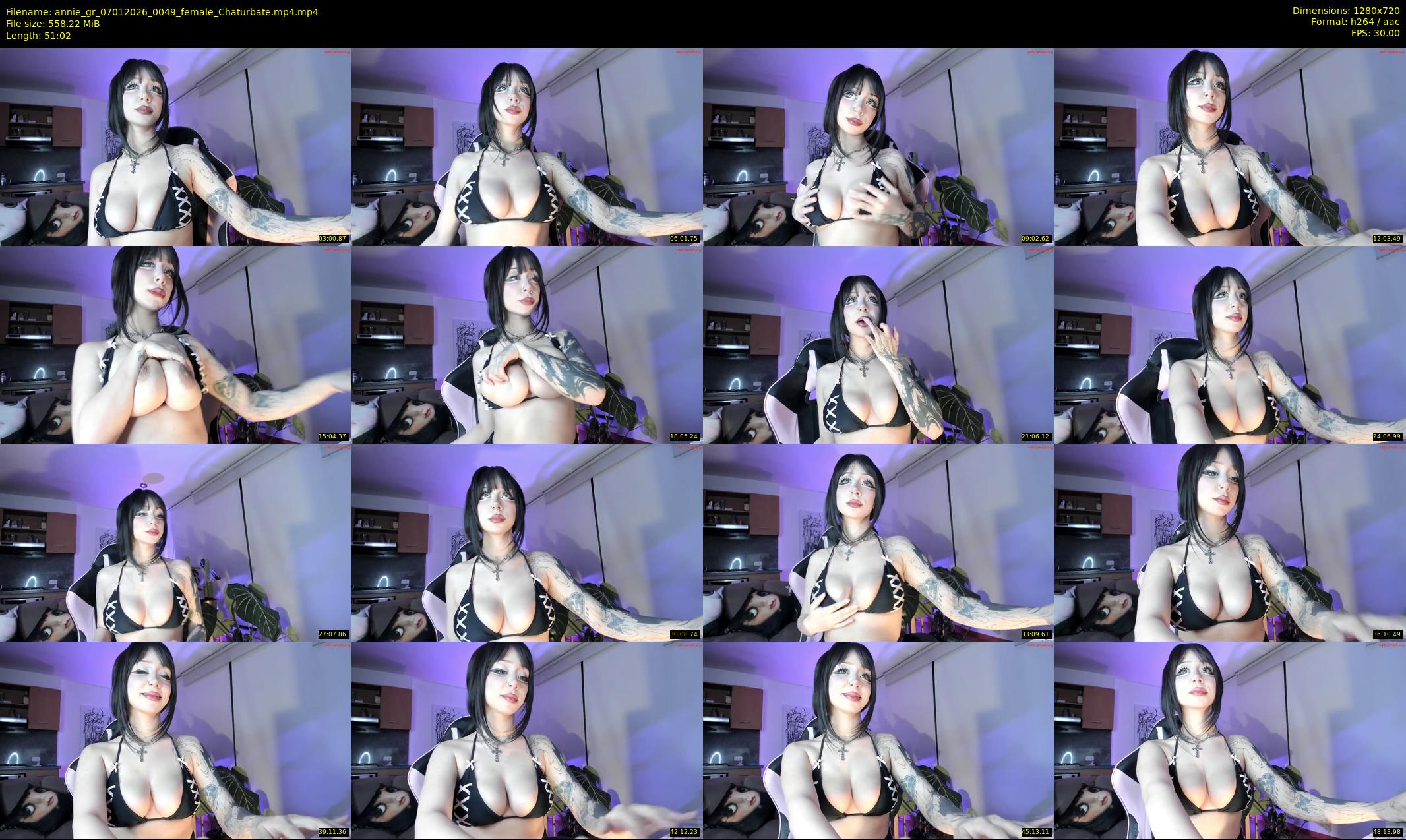 annie_gr — 52 minute Chaturbate female cam show recording, 720p, Jan 7, 2026