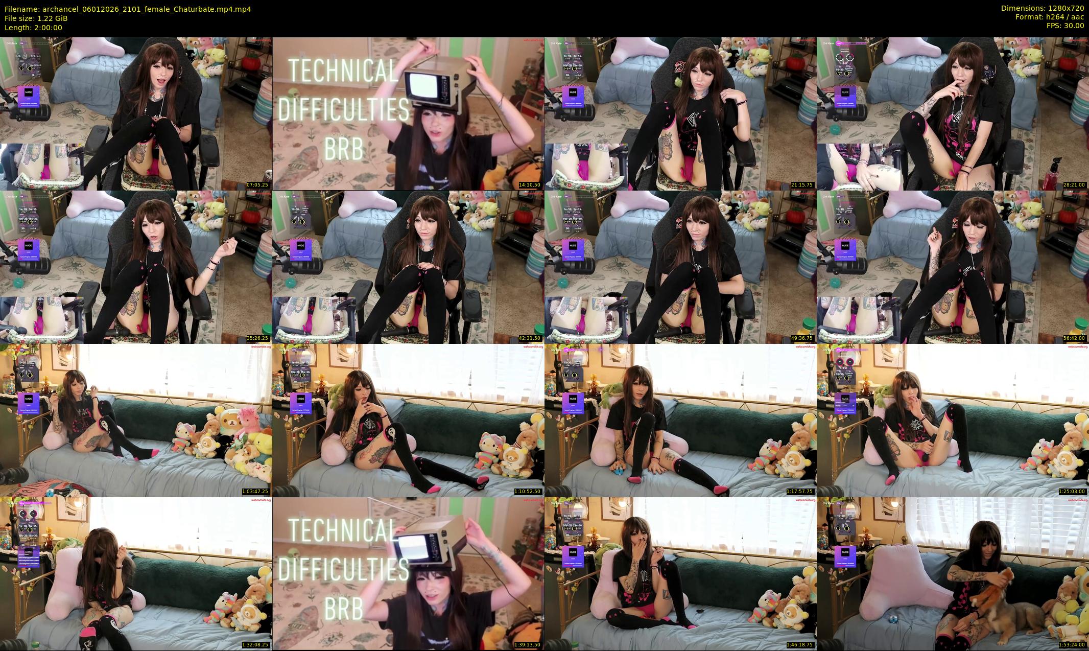 archancel — 120 minute Chaturbate female cam show recording, 720p, Jan 6, 2026