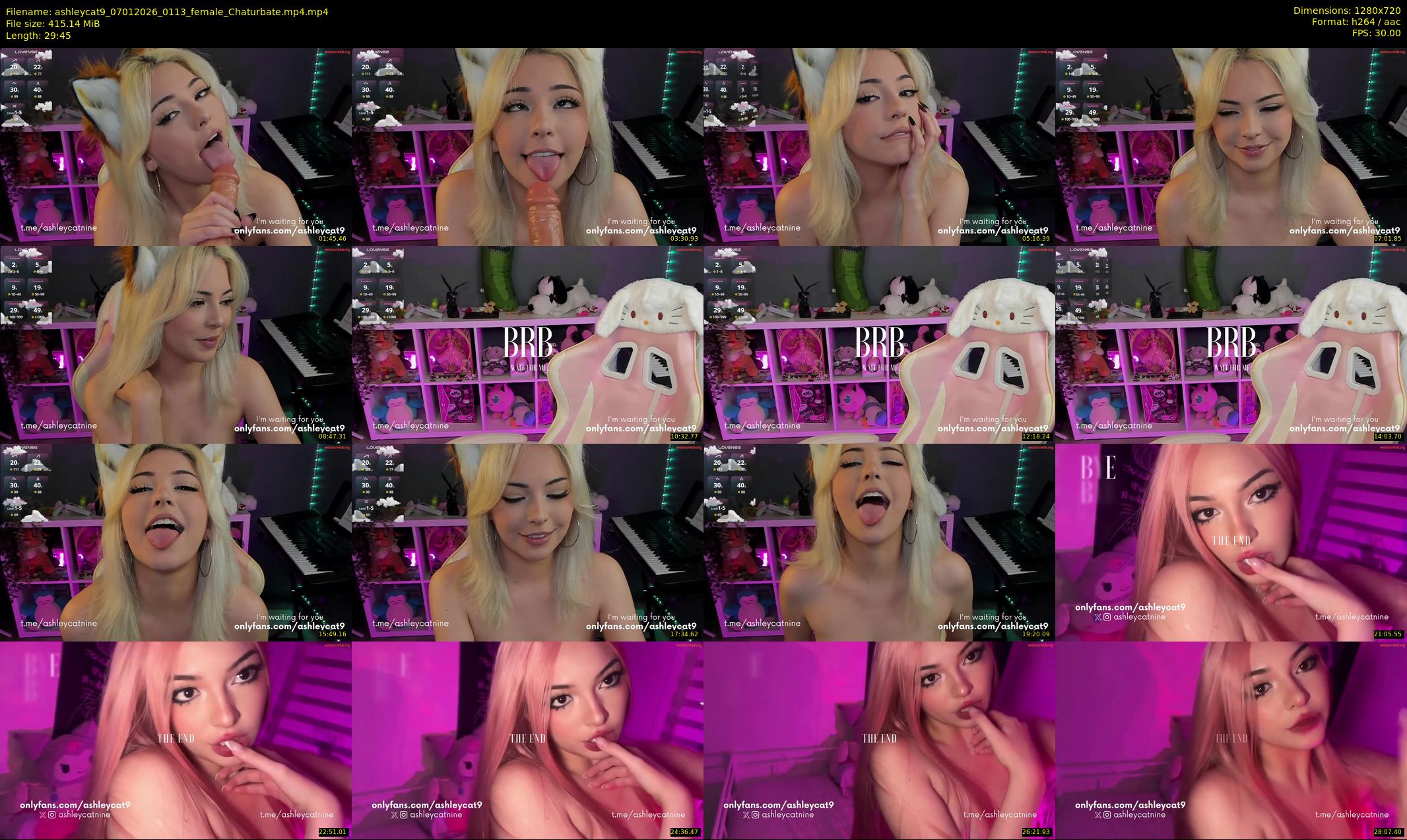 ashleycat9 — 30 minute Chaturbate female cam show recording, 720p, Jan 7, 2026