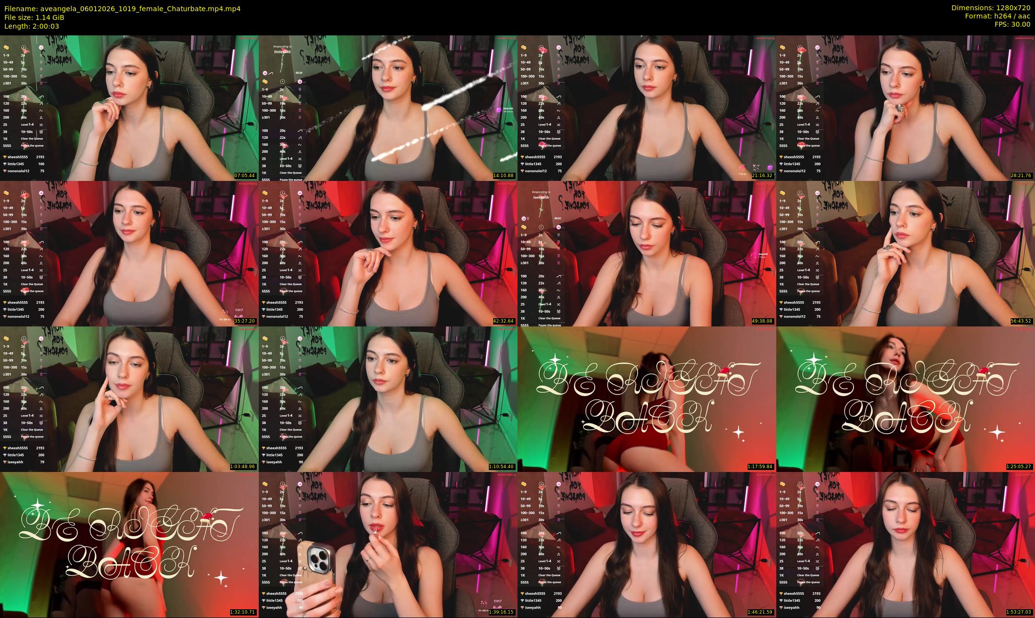 aveangela — 121 minute Chaturbate couple cam show recording, 720p, Jan 6, 2026