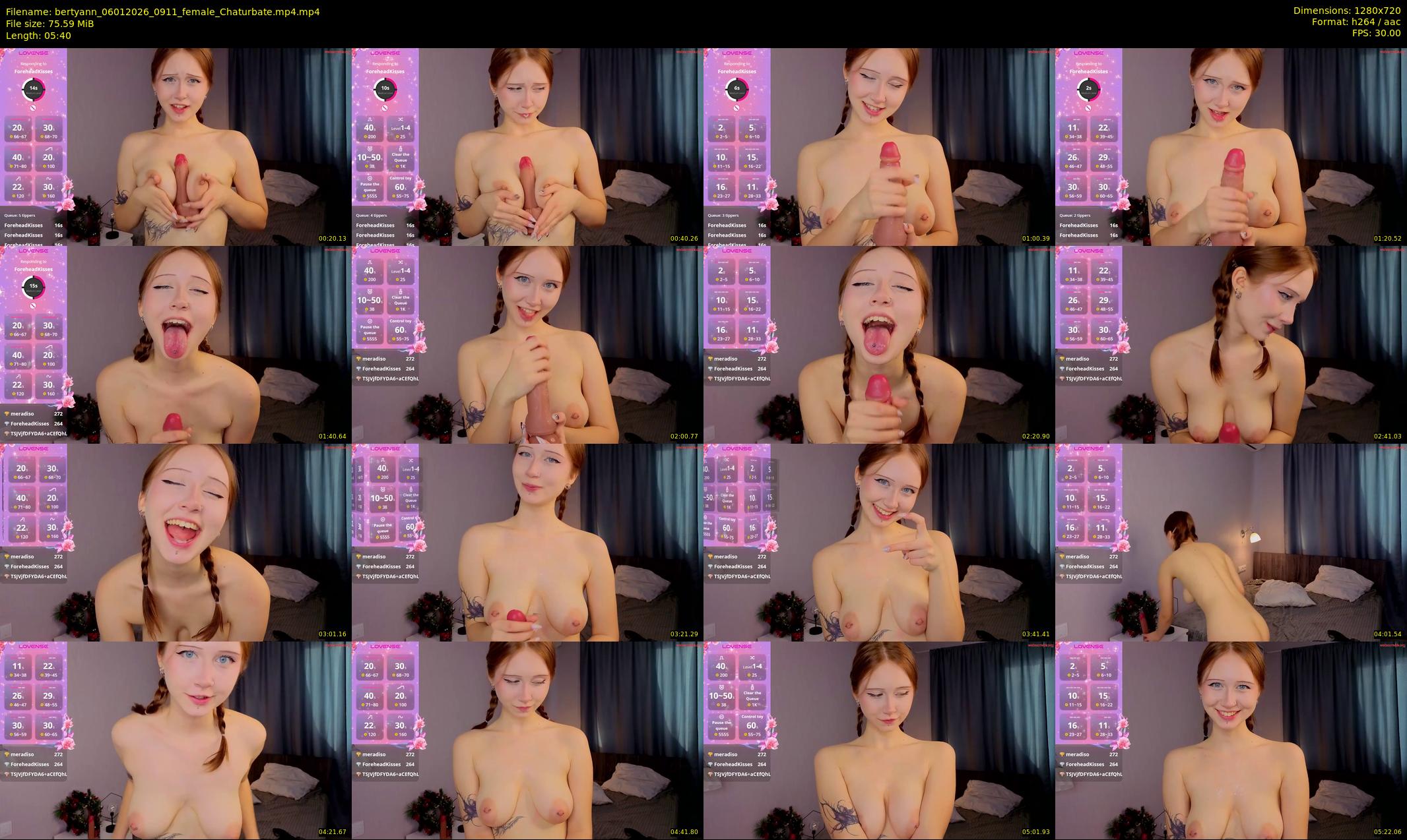 bertyann — 6 minute Chaturbate female cam show recording, 720p, Jan 6, 2026
