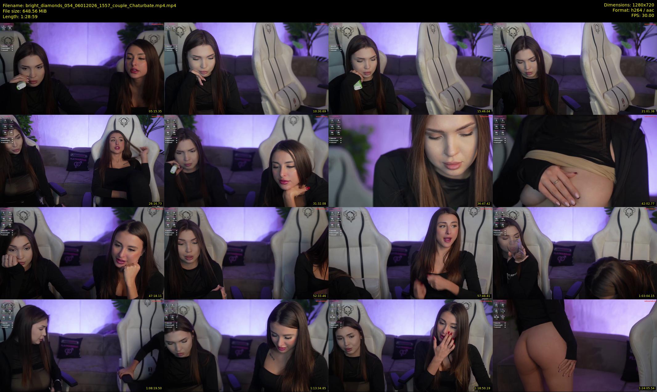 bright_diamonds_054 — 89 minute Chaturbate couple cam show recording, 720p, Jan 6, 2026