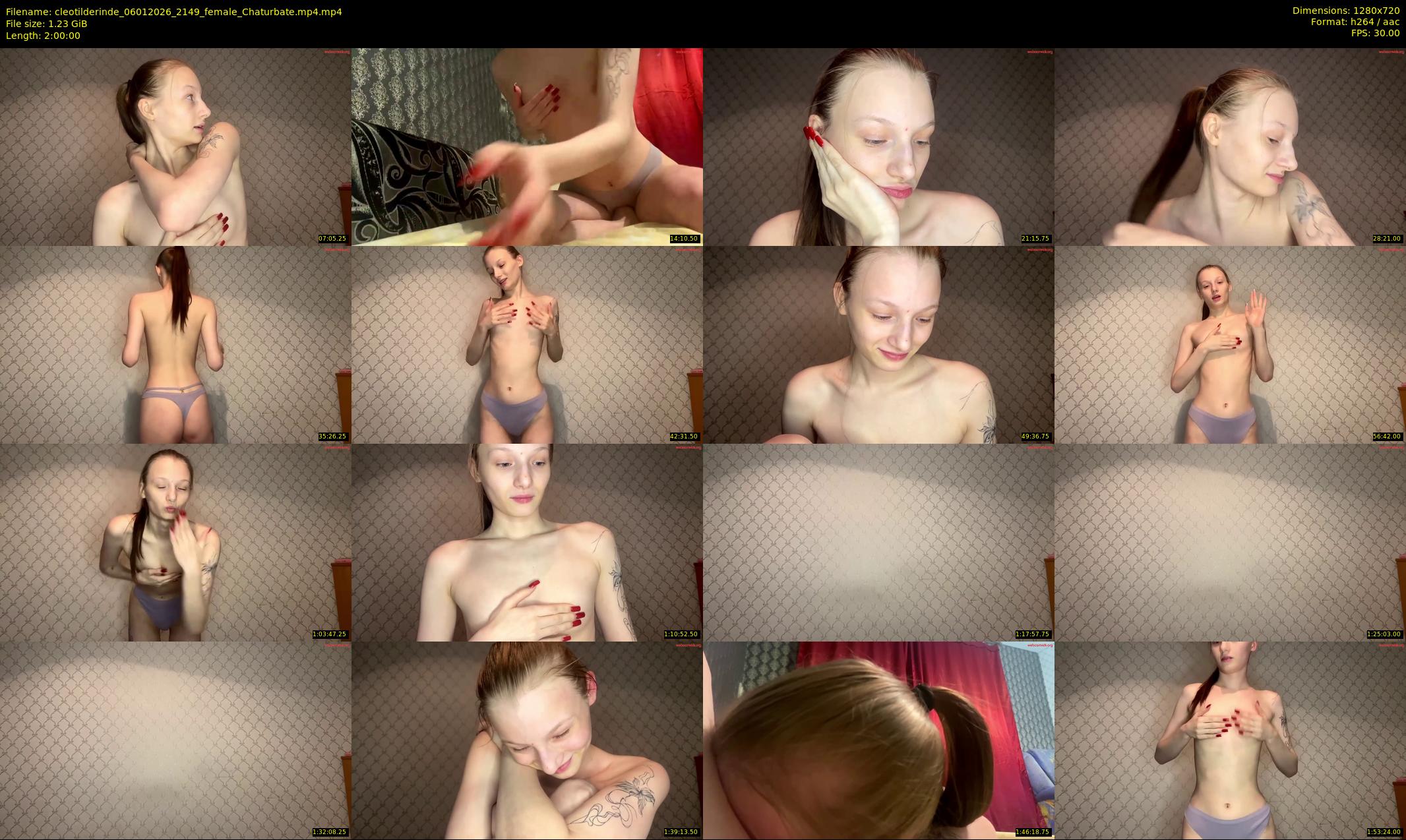 cleotilderinde — 120 minute Chaturbate female cam show recording, 720p, Jan 6, 2026
