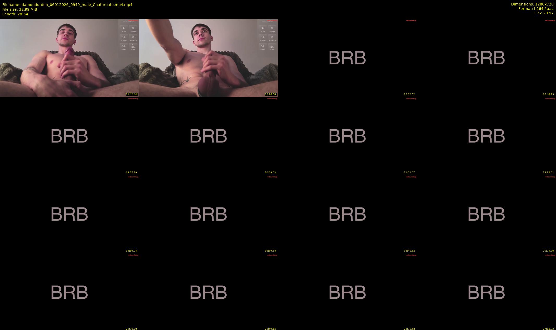 damondurden — 29 minute Chaturbate male cam show recording, 720p, Jan 6, 2026