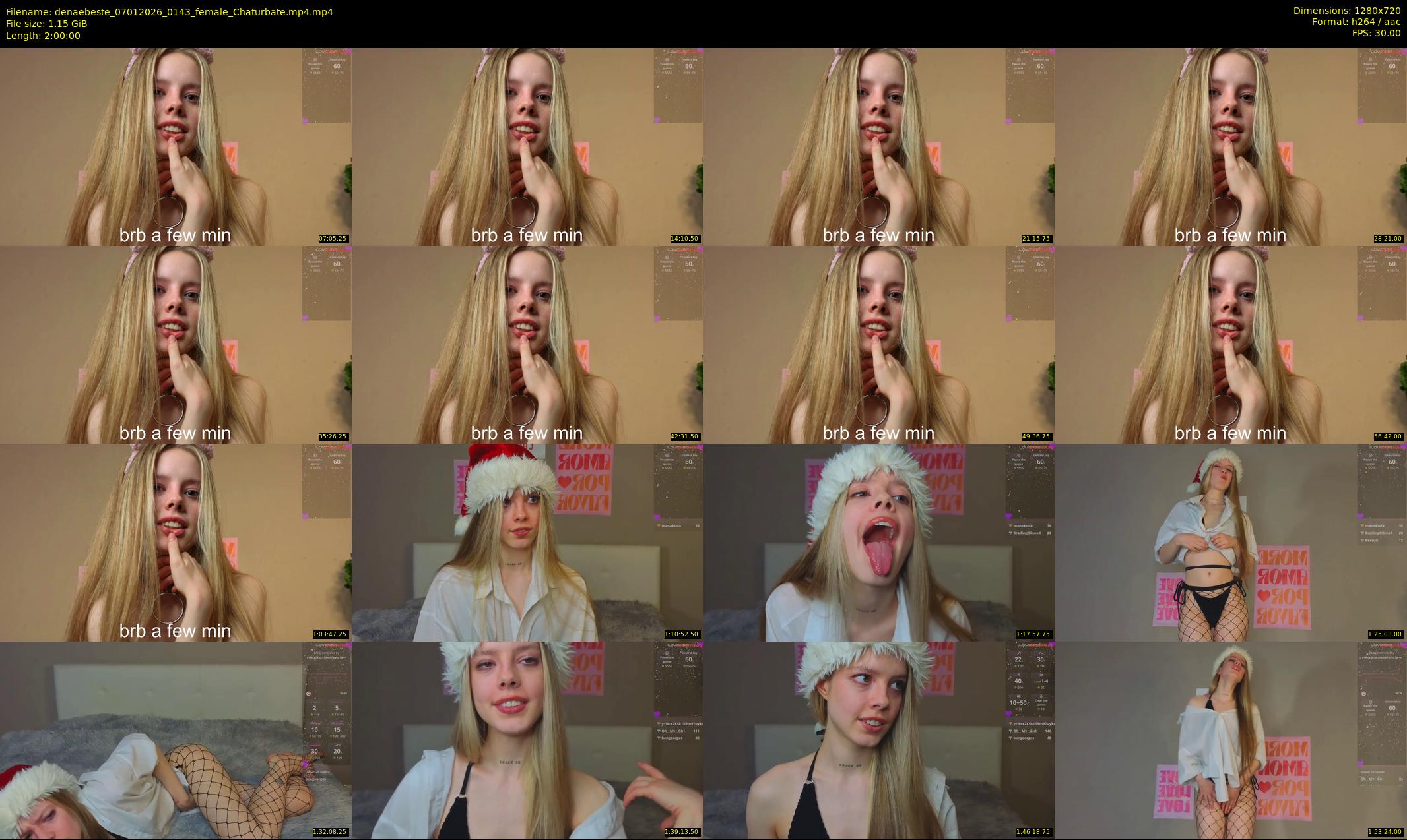 denaebeste — 120 minute Chaturbate female cam show recording, 720p, Jan 7, 2026