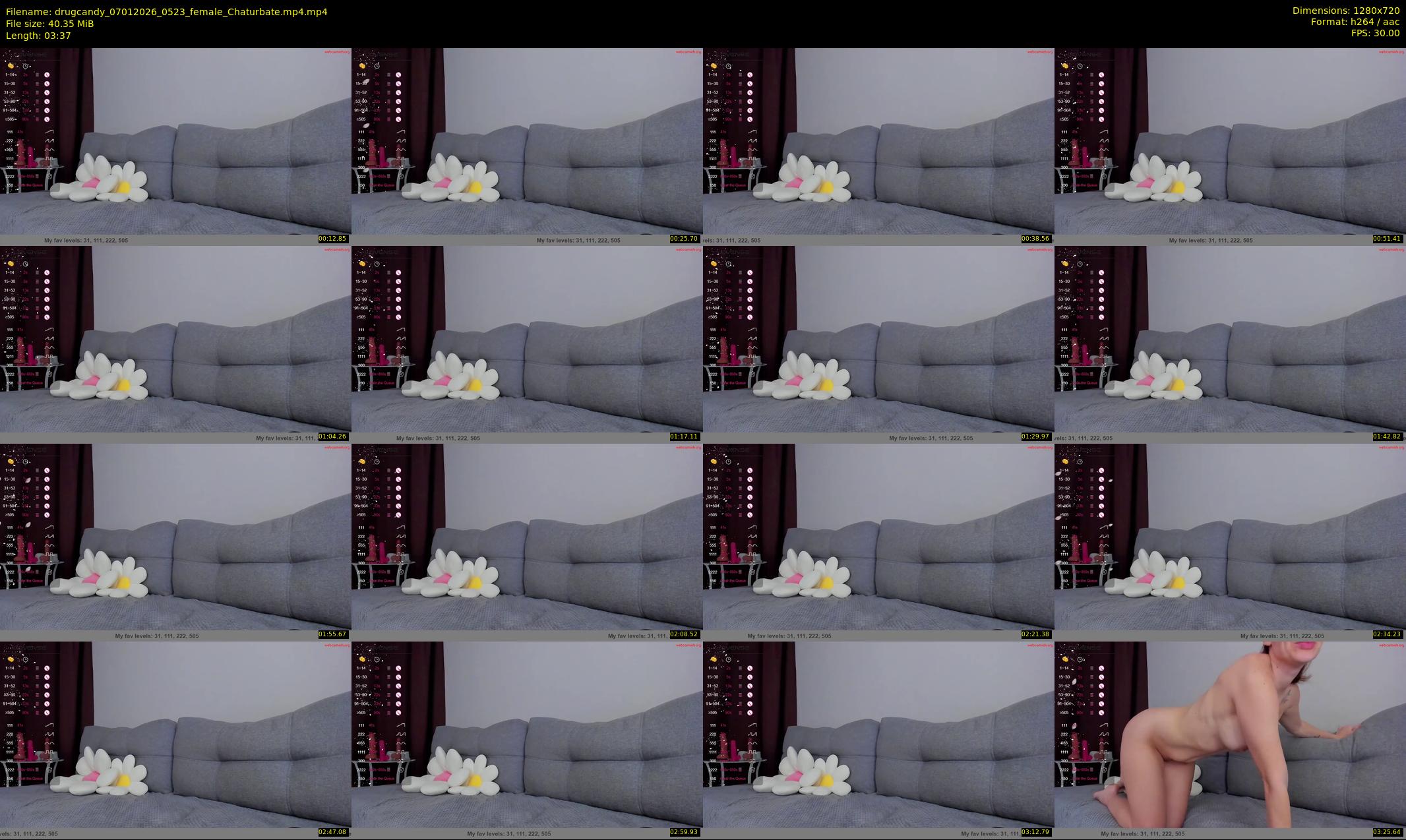 drugcandy — 4 minute Chaturbate female cam show recording, 720p, Jan 7, 2026