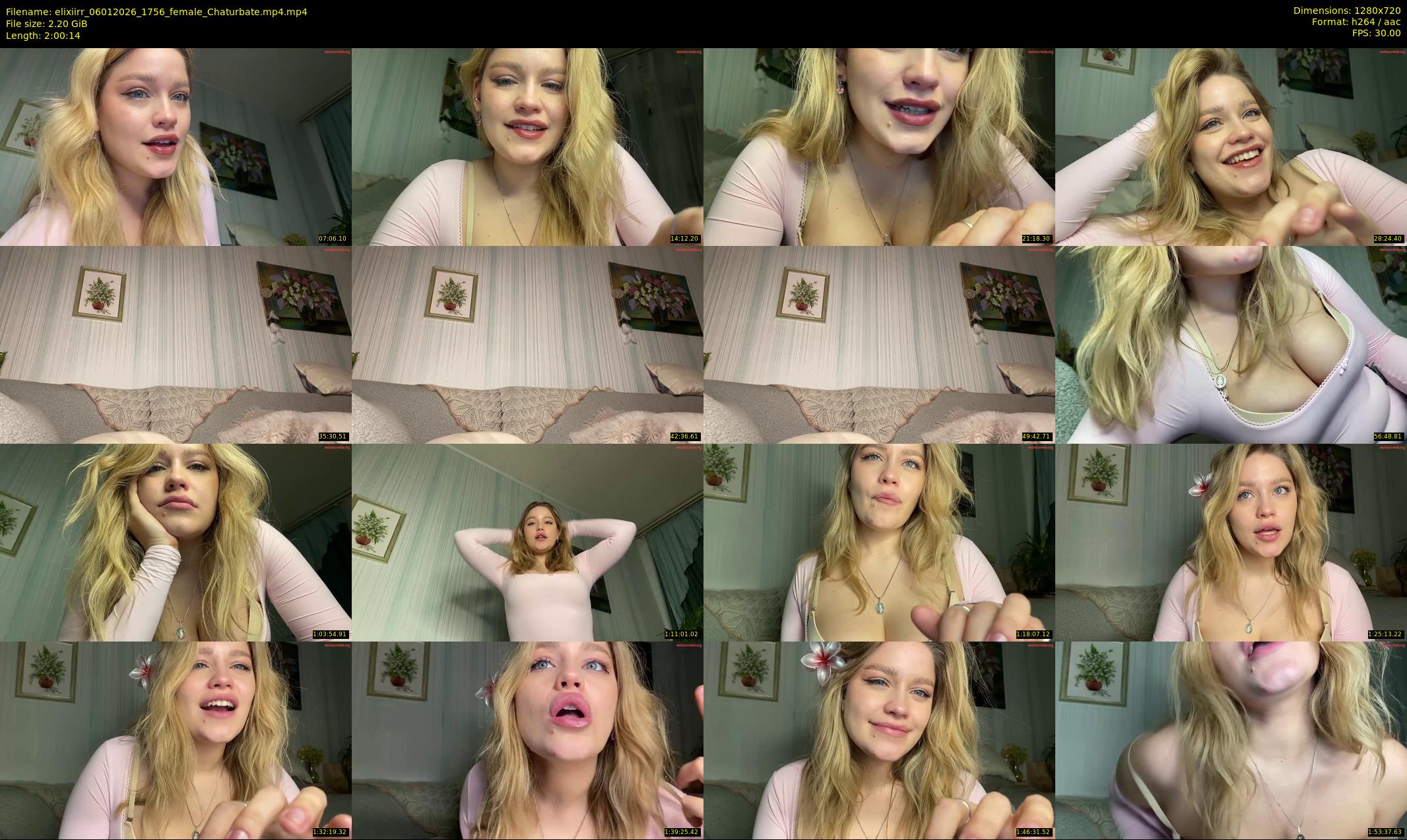 elixiirr — 121 minute Chaturbate female cam show recording, 720p, Jan 6, 2026