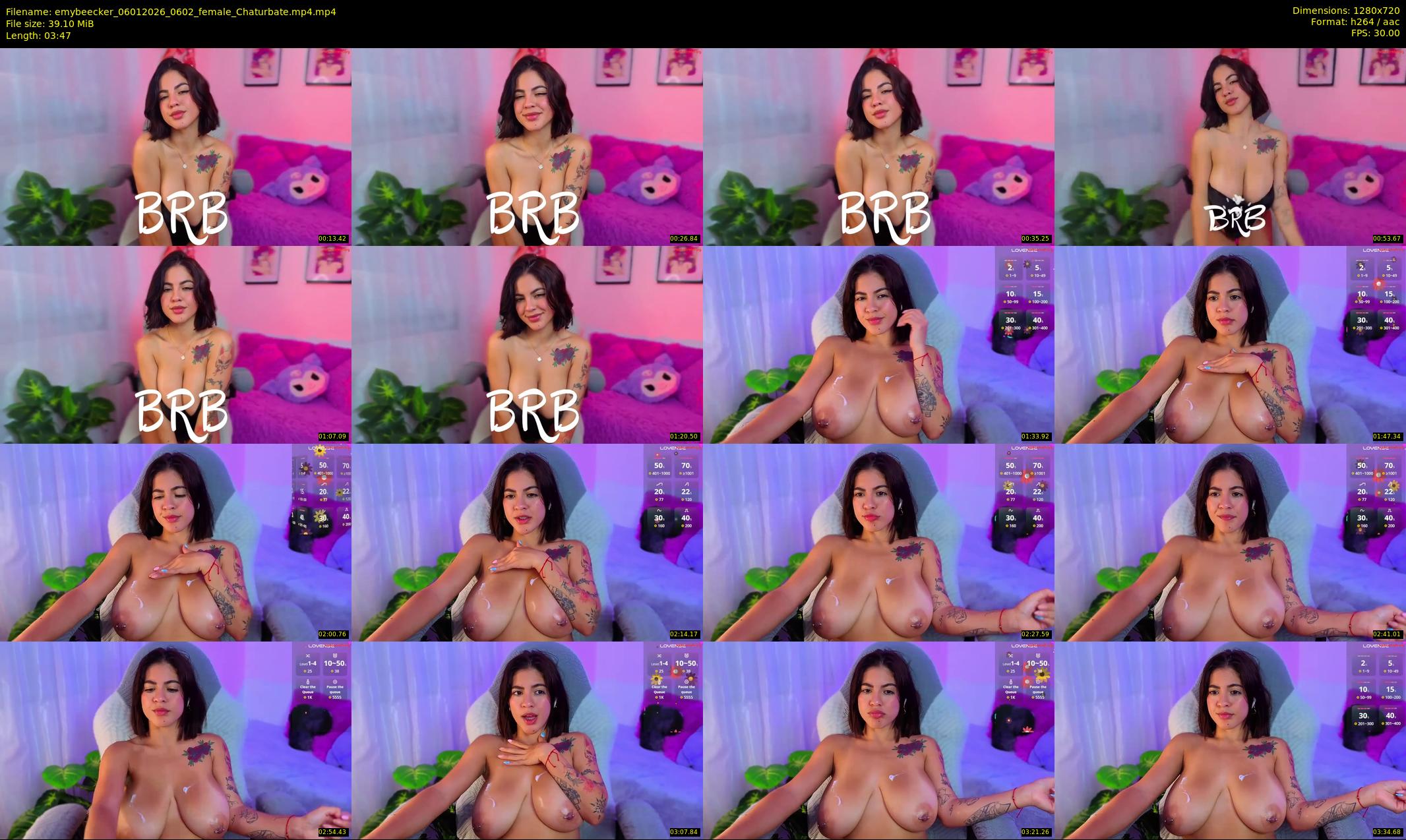emybeecker — 4 minute Chaturbate female cam show recording, 720p, Jan 6, 2026
