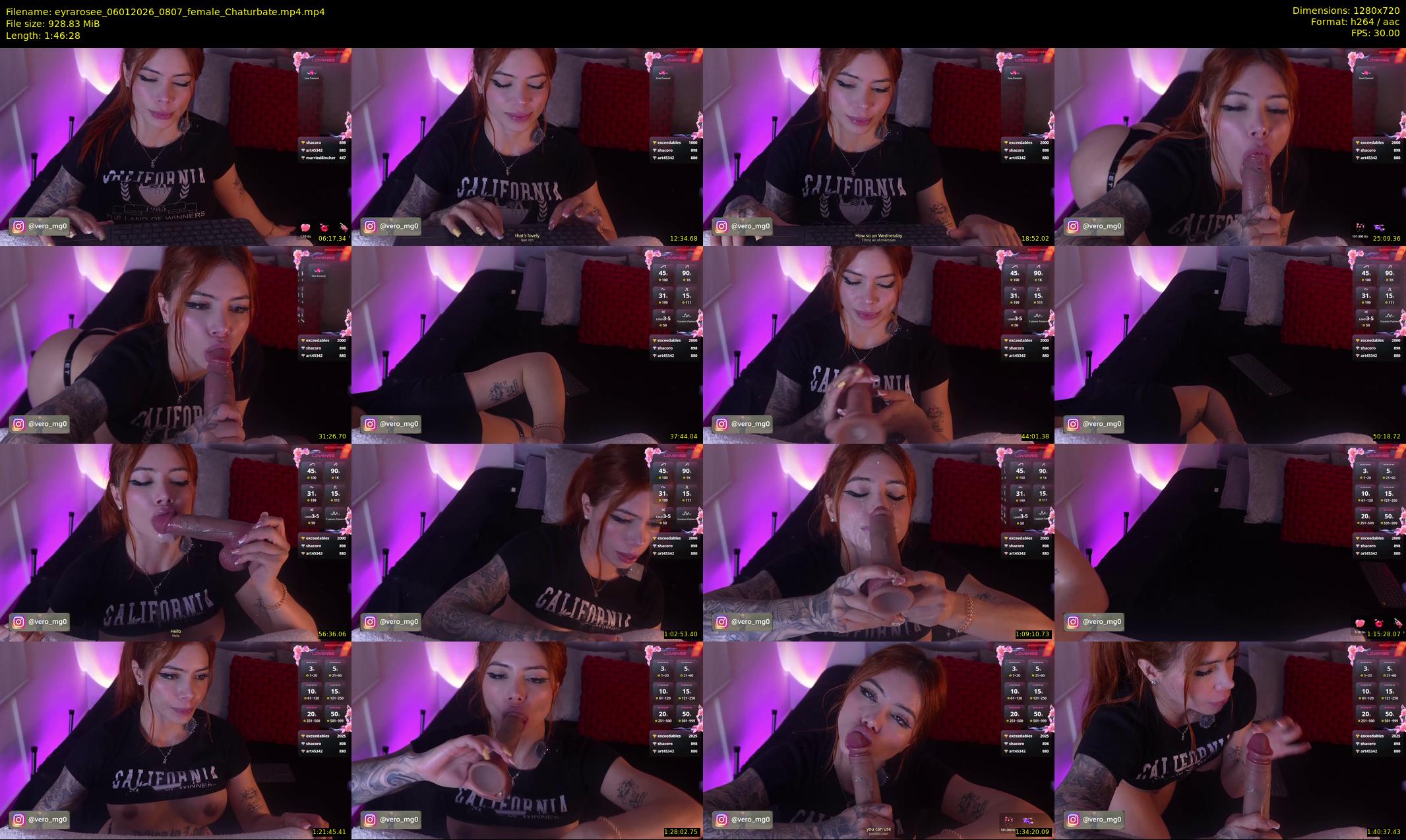 eyrarosee — 107 minute Chaturbate female cam show recording, 720p, Jan 6, 2026