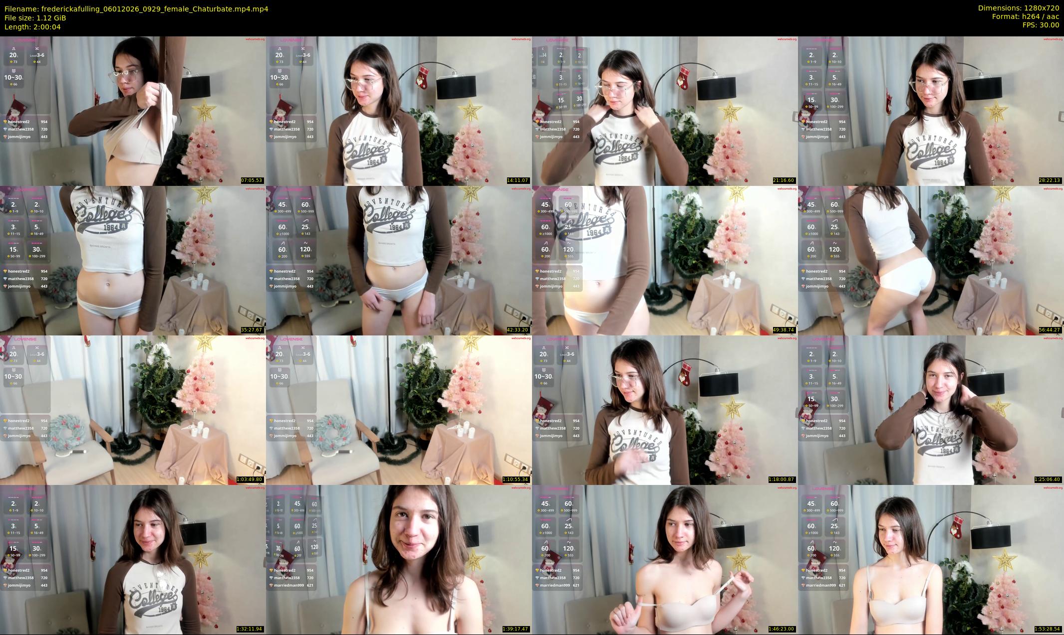frederickafulling — 121 minute Chaturbate female cam show recording, 720p, Jan 6, 2026
