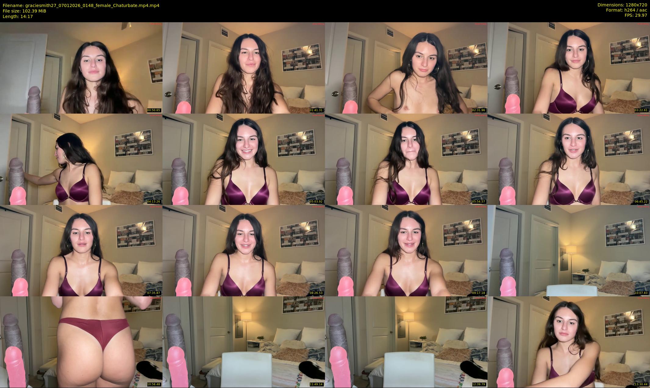 graciesmith27 — 15 minute Chaturbate female cam show recording, 720p, Jan 7, 2026