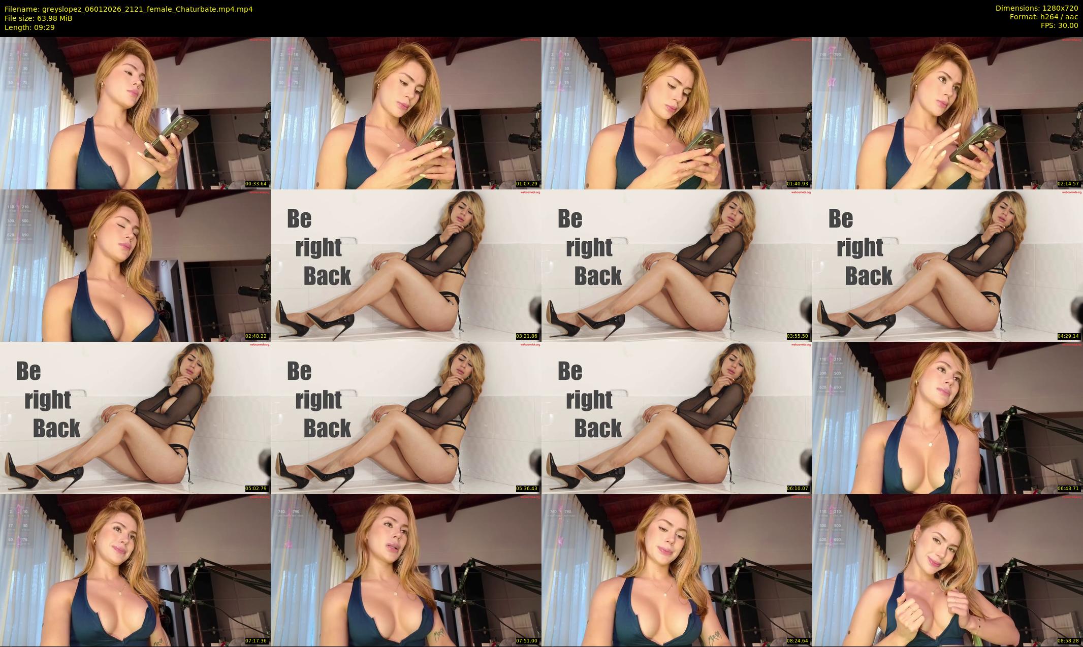 greyslopez — 10 minute Chaturbate female cam show recording, 720p, Jan 6, 2026