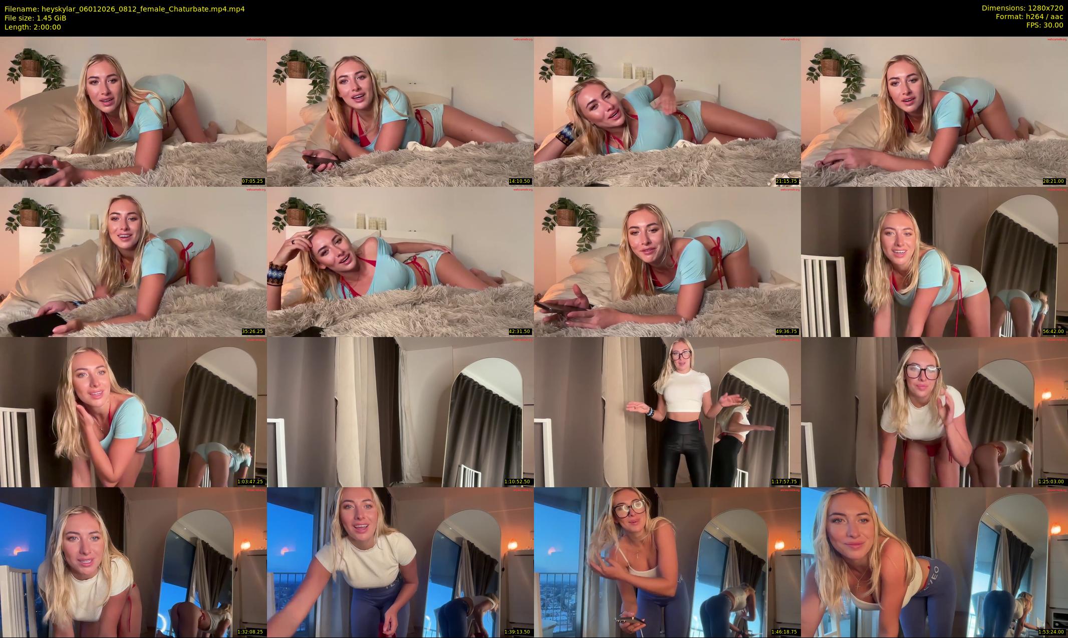 heyskylar — 120 minute Chaturbate female cam show recording, 720p, Jan 6, 2026