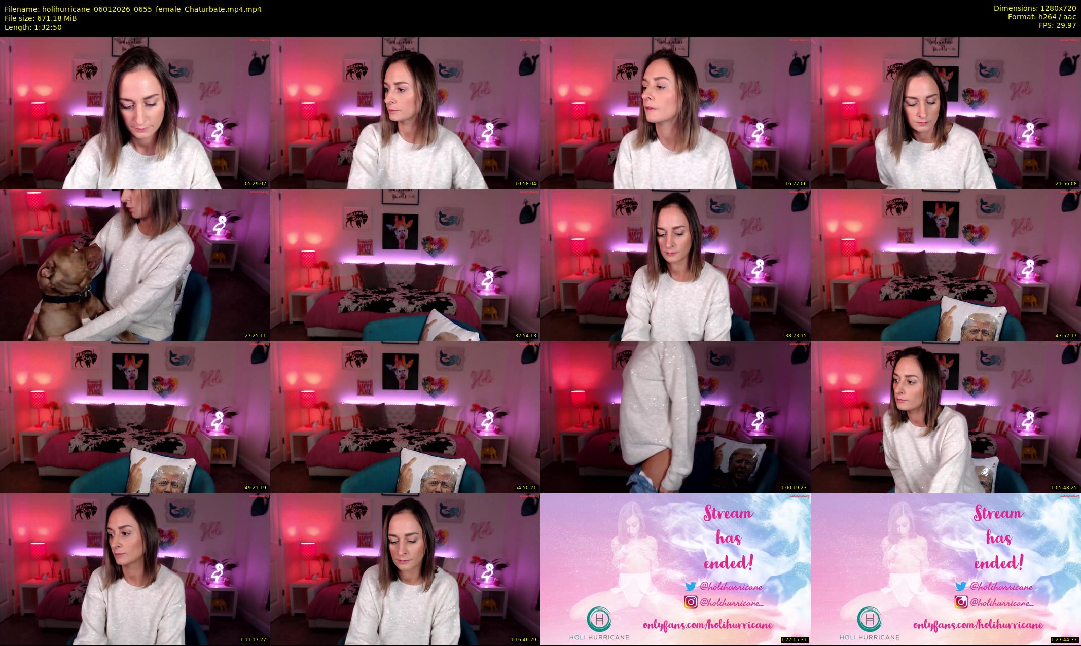 holihurricane — 93 minute Chaturbate female cam show recording, 720p, Jan 6, 2026