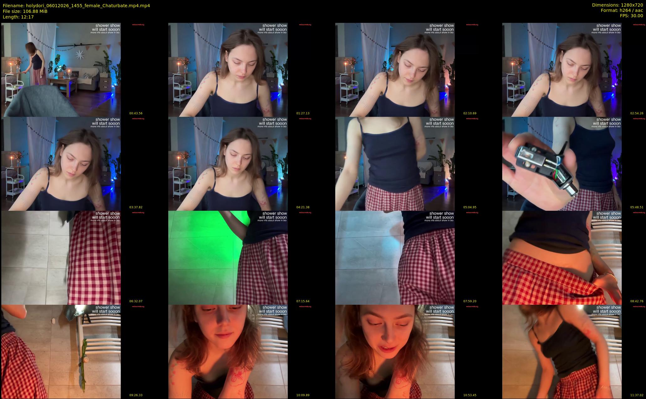 holydori — 13 minute Chaturbate female cam show recording, 720p, Jan 6, 2026
