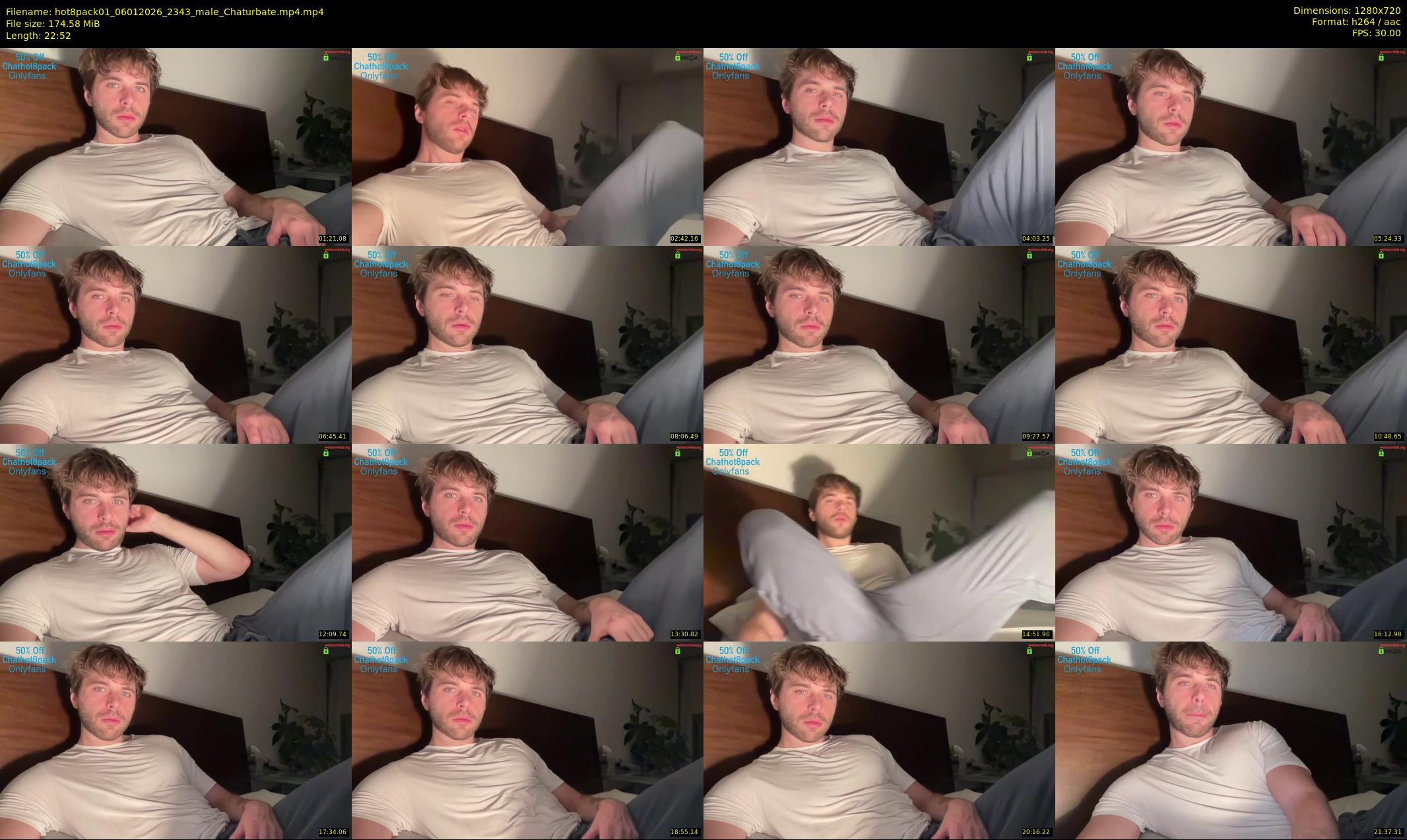 hot8pack01 — 23 minute Chaturbate male cam show recording, 720p, Jan 6, 2026