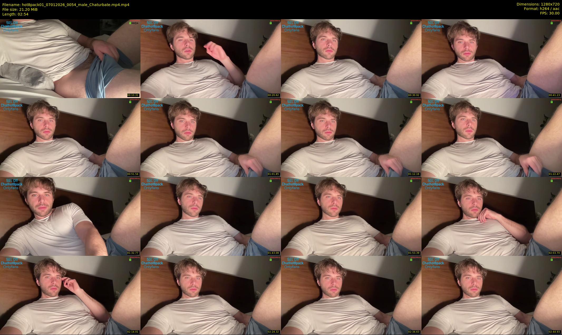 hot8pack01 — 3 minute Chaturbate male cam show recording, 720p, Jan 7, 2026