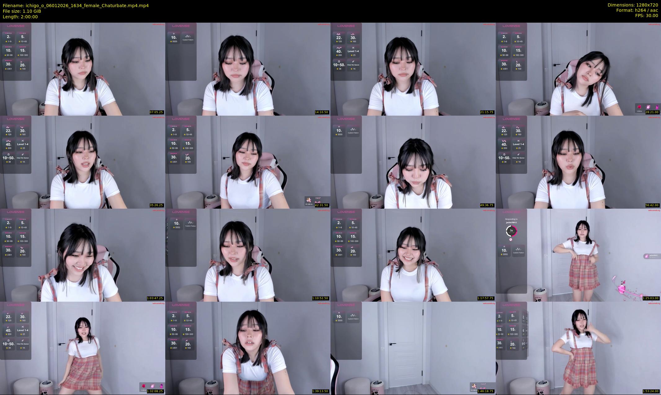 ichigo_o — 120 minute Chaturbate female cam show recording, 720p, Jan 6, 2026