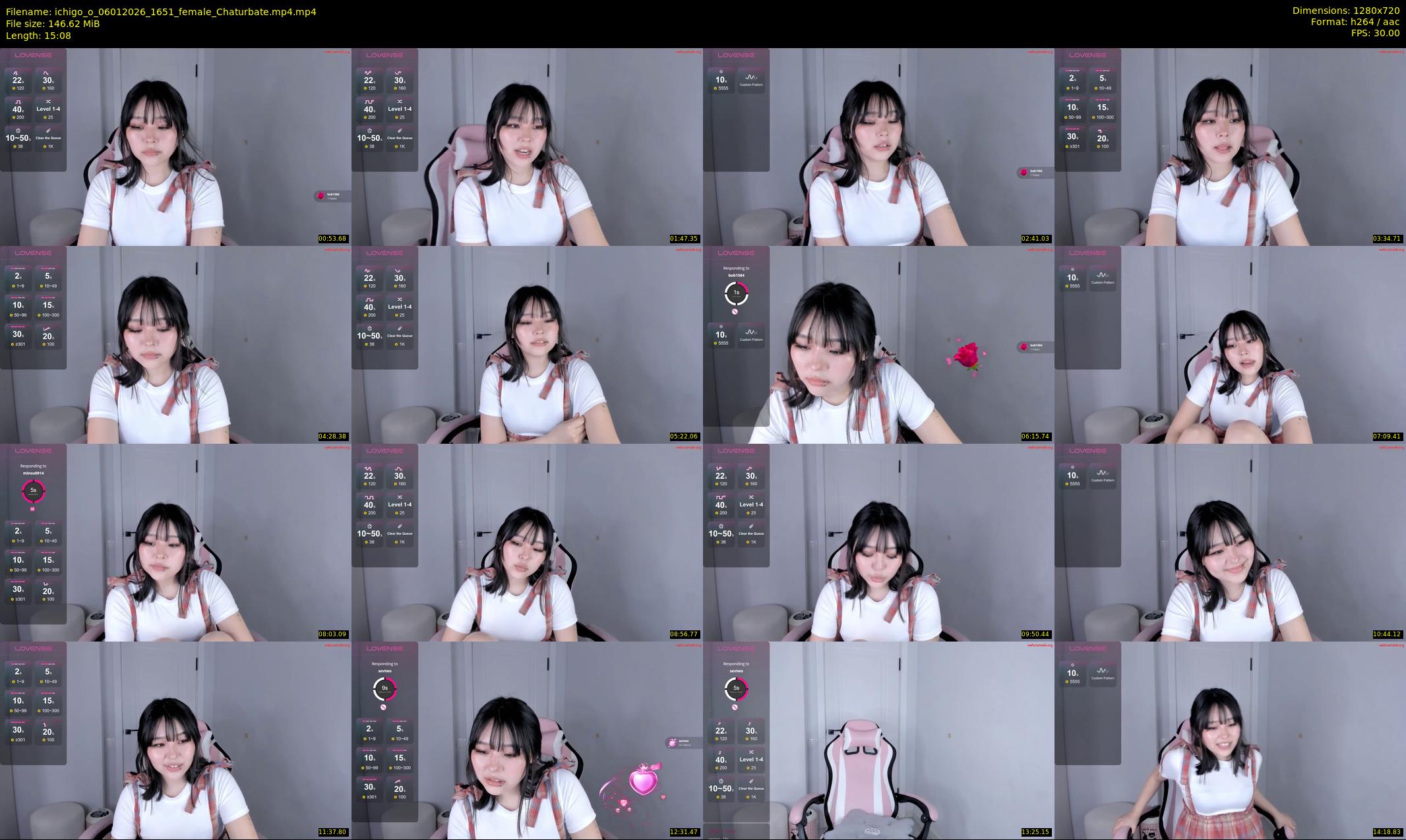 ichigo_o — 16 minute Chaturbate female cam show recording, 720p, Jan 6, 2026