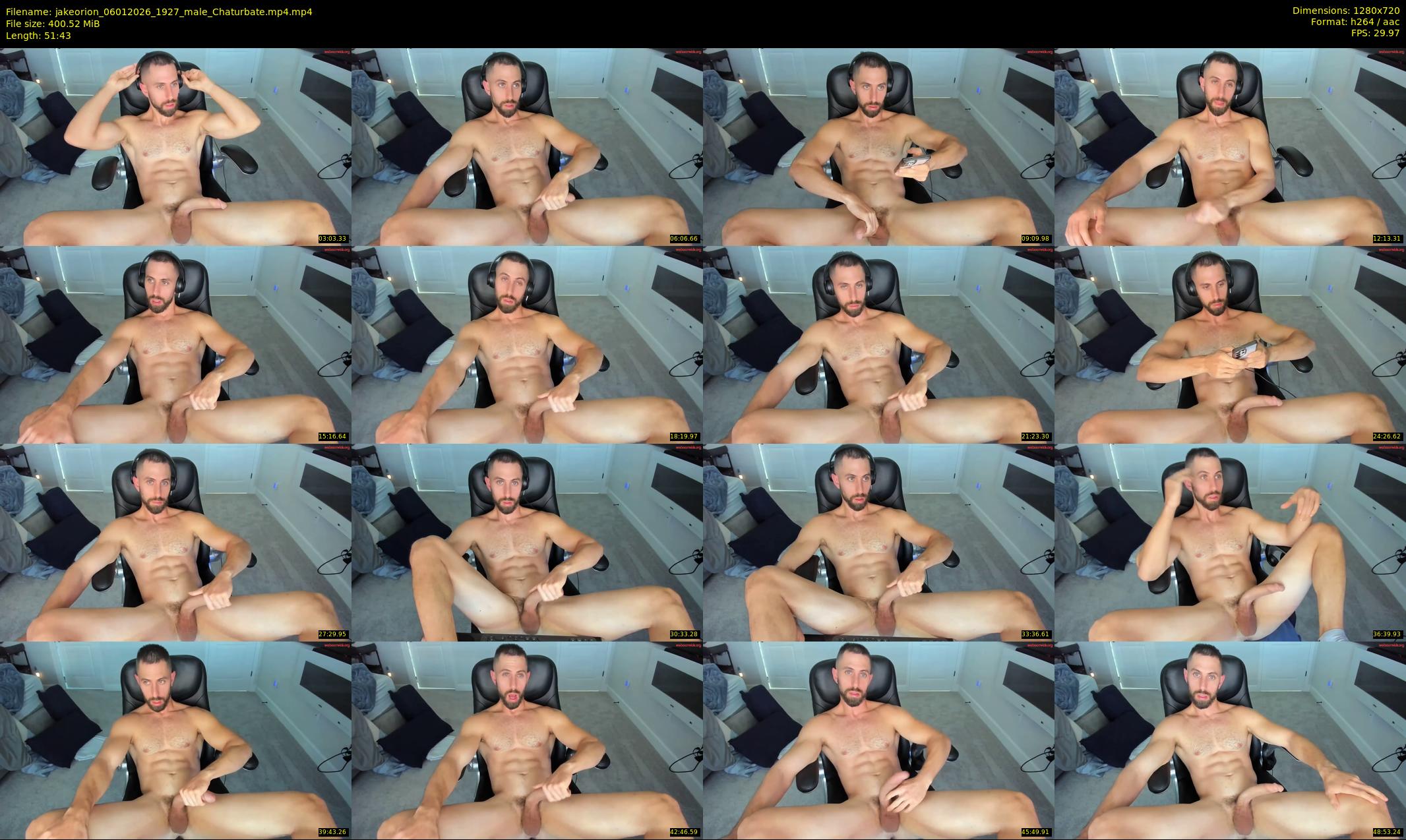 jakeorion — 52 minute Chaturbate male cam show recording, 720p, Jan 6, 2026