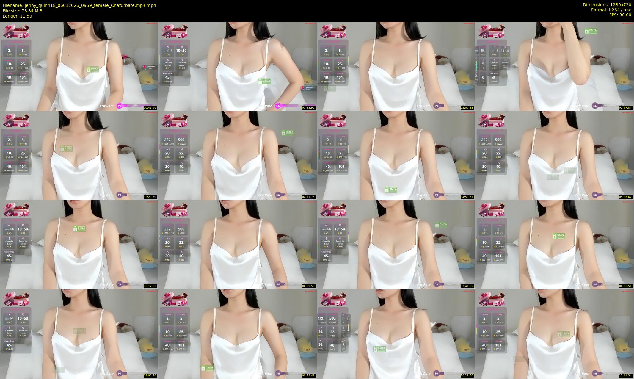 jenny_quinn18 — 12 minute Chaturbate female cam show recording, 720p, Jan 6, 2026