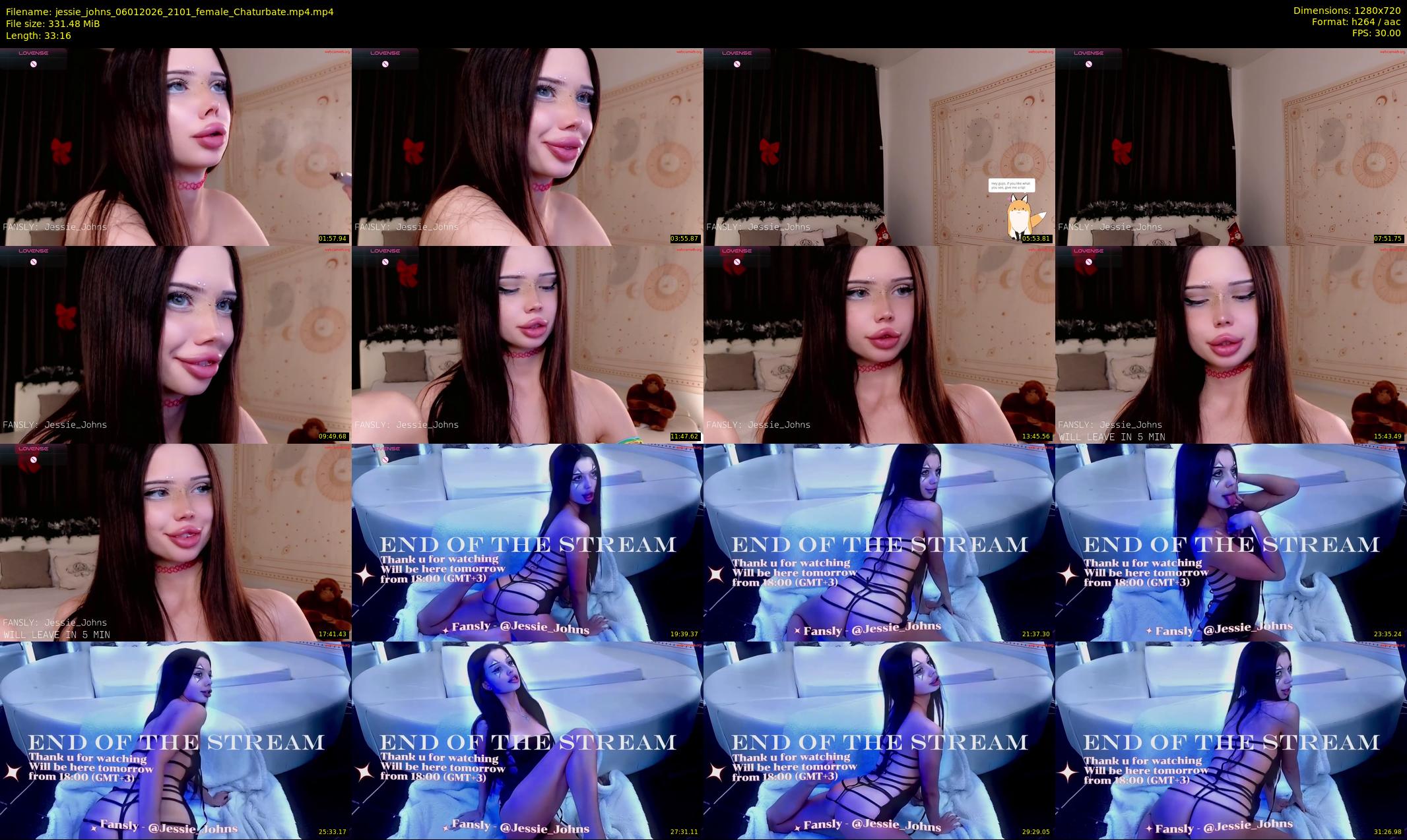 jessie_johns — 34 minute Chaturbate female cam show recording, 720p, Jan 6, 2026