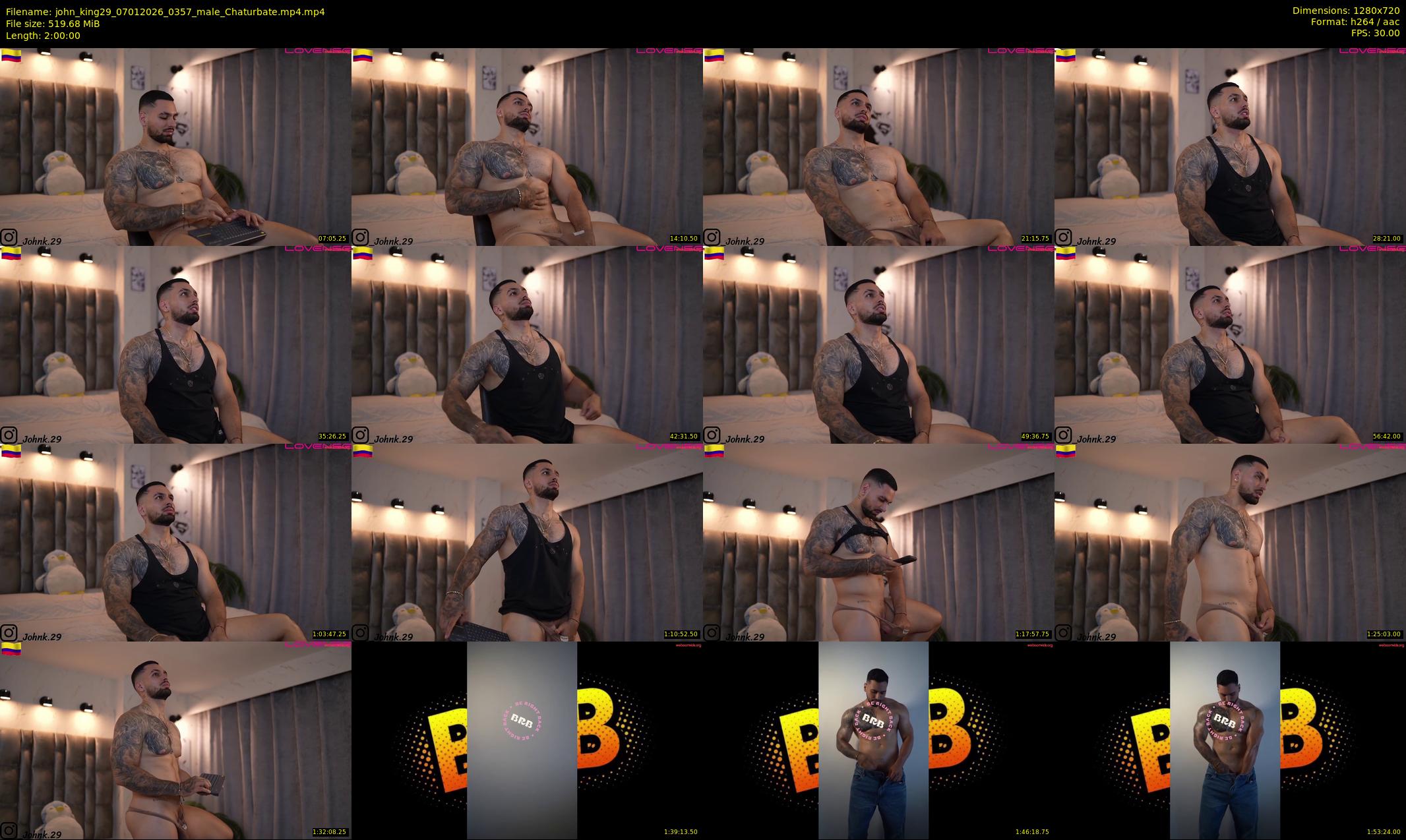john_king29 — 120 minute Chaturbate male cam show recording, 720p, Jan 7, 2026