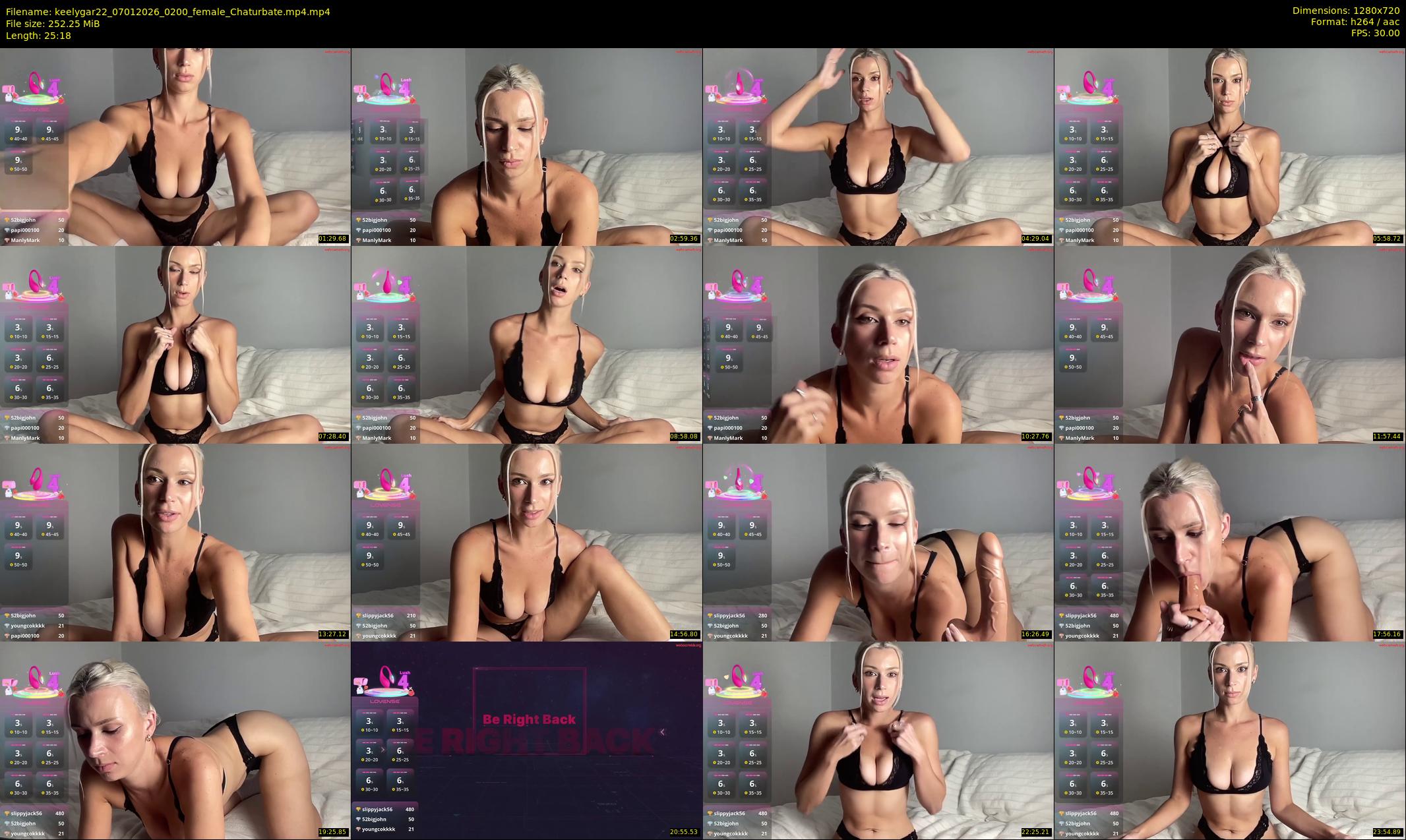 keelygar22 — 26 minute Chaturbate female cam show recording, 720p, Jan 7, 2026