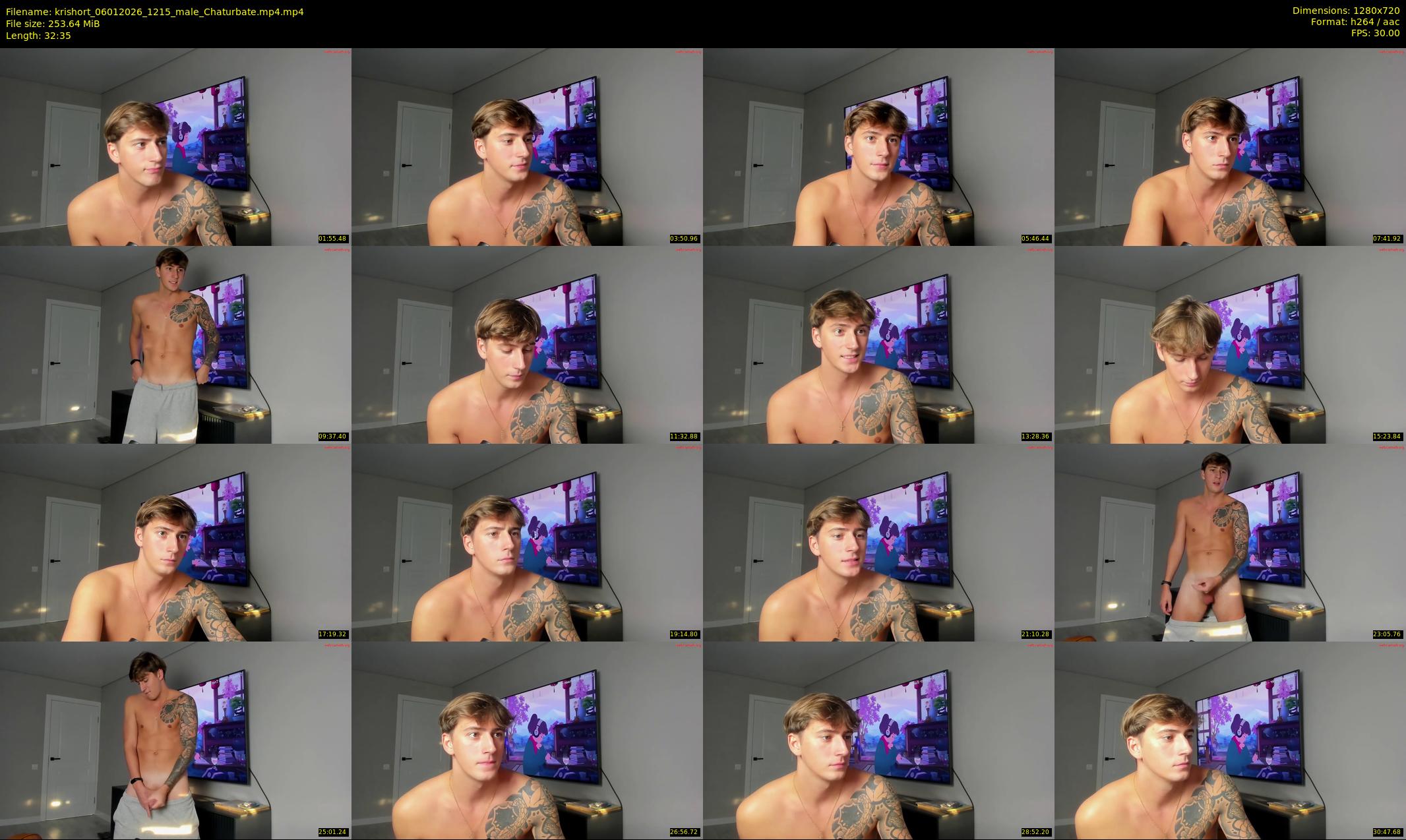 krishort — 33 minute Chaturbate male cam show recording, 720p, Jan 6, 2026