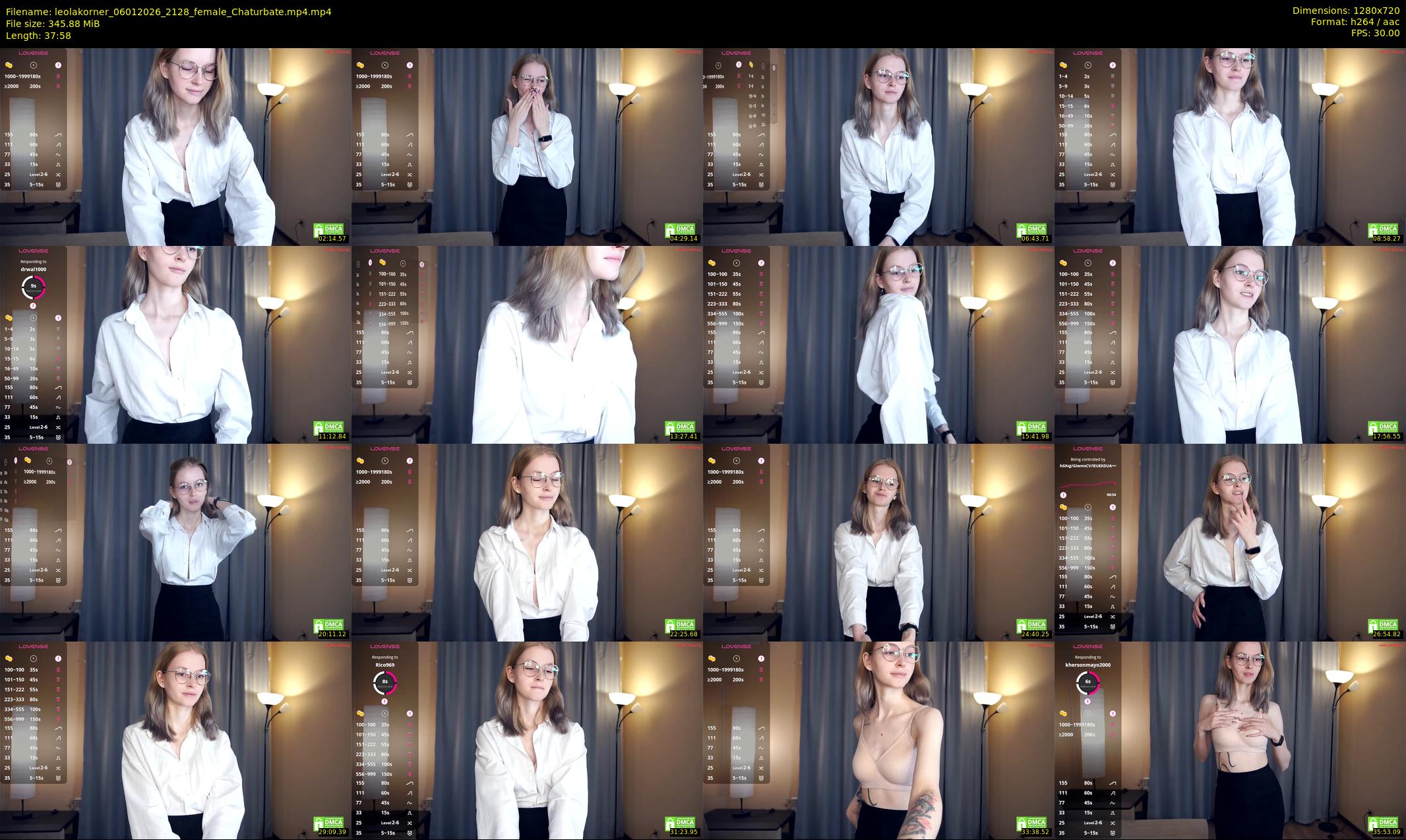 leolakorner — 38 minute Chaturbate female cam show recording, 720p, Jan 6, 2026
