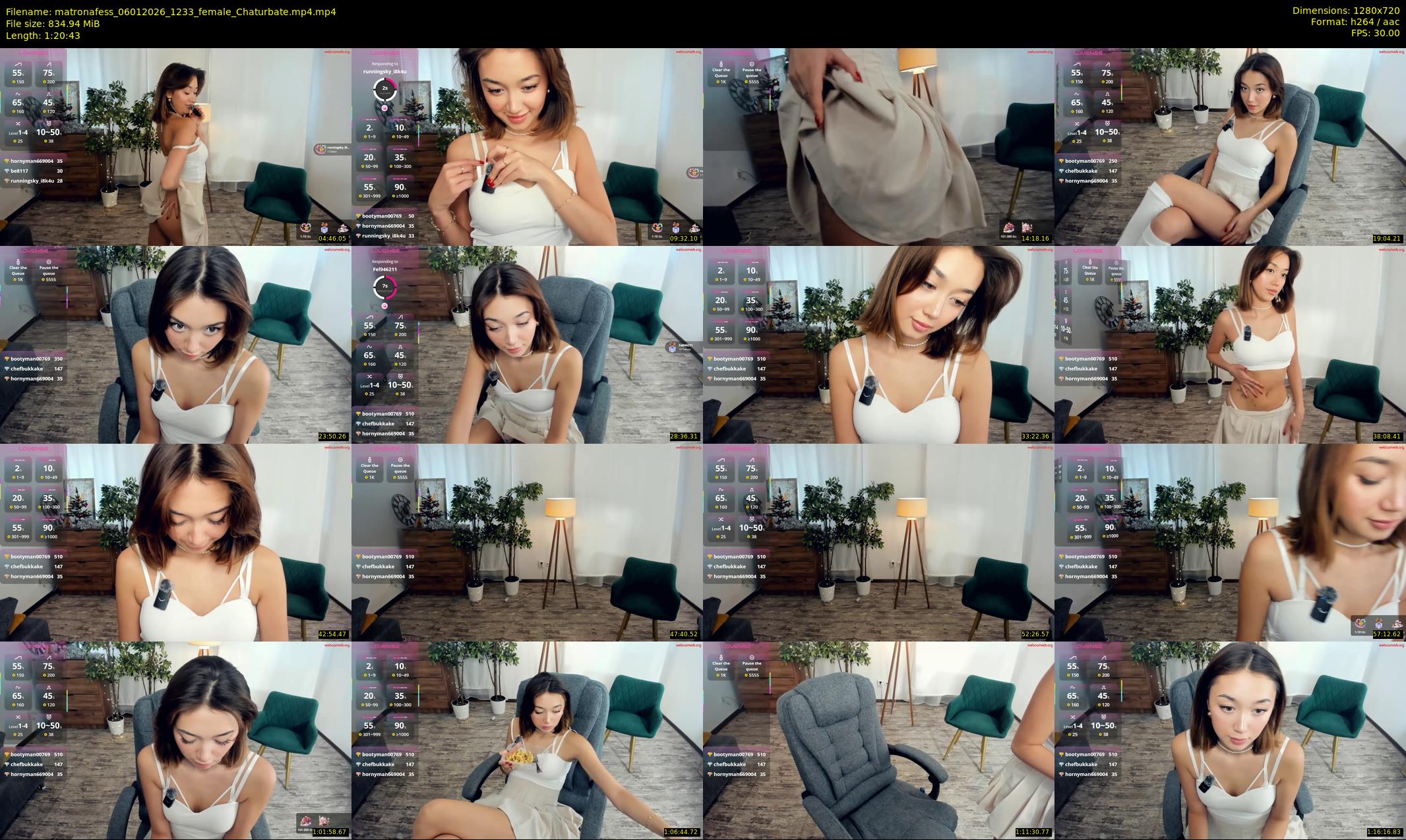 matronafess — 81 minute Chaturbate female cam show recording, 720p, Jan 6, 2026